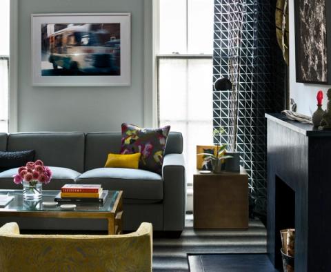 Boerum Hill Greek Revival, No. 1 Sofa Fireplace