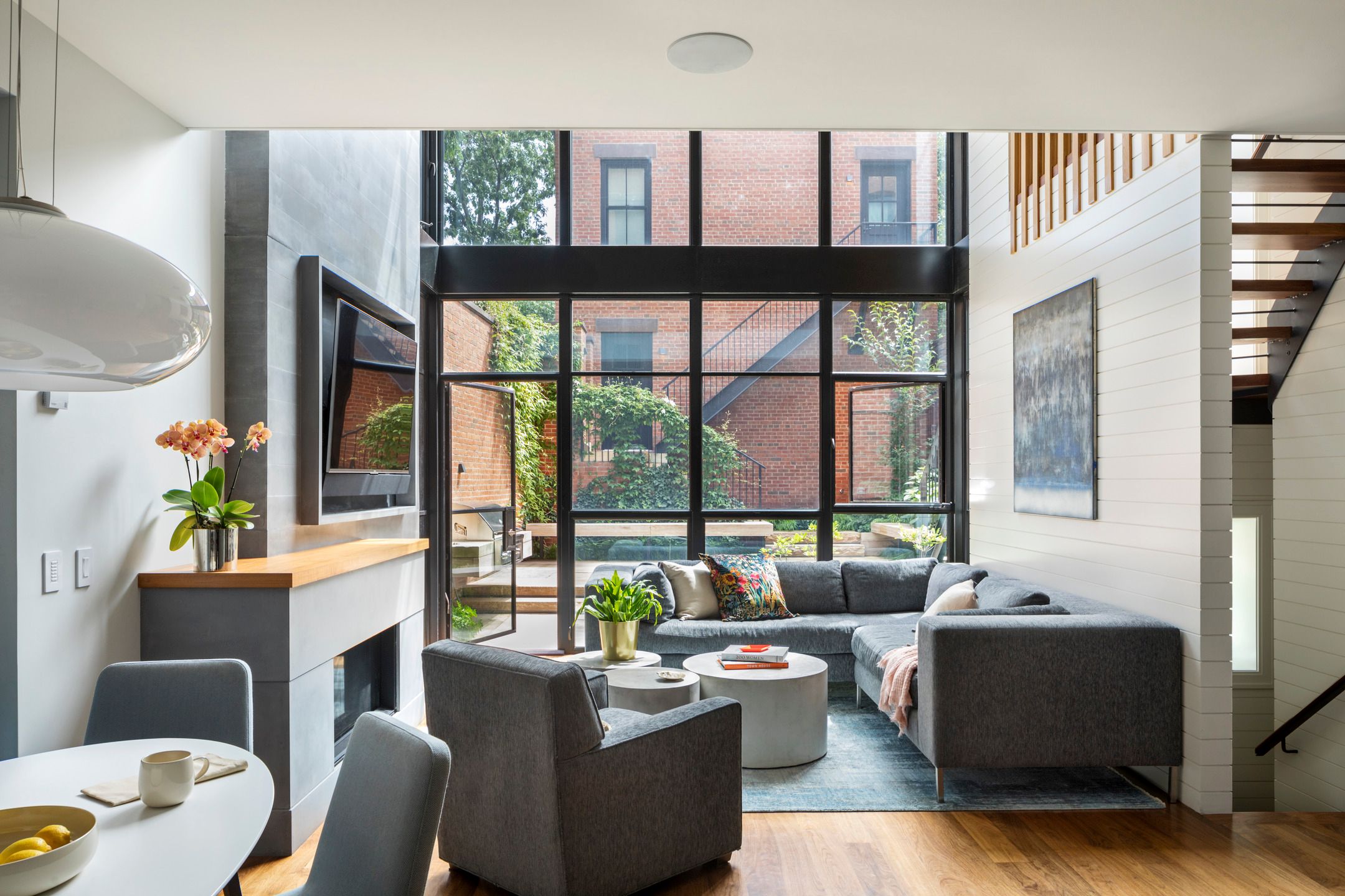Cobble Hill Rowhouse Family Room