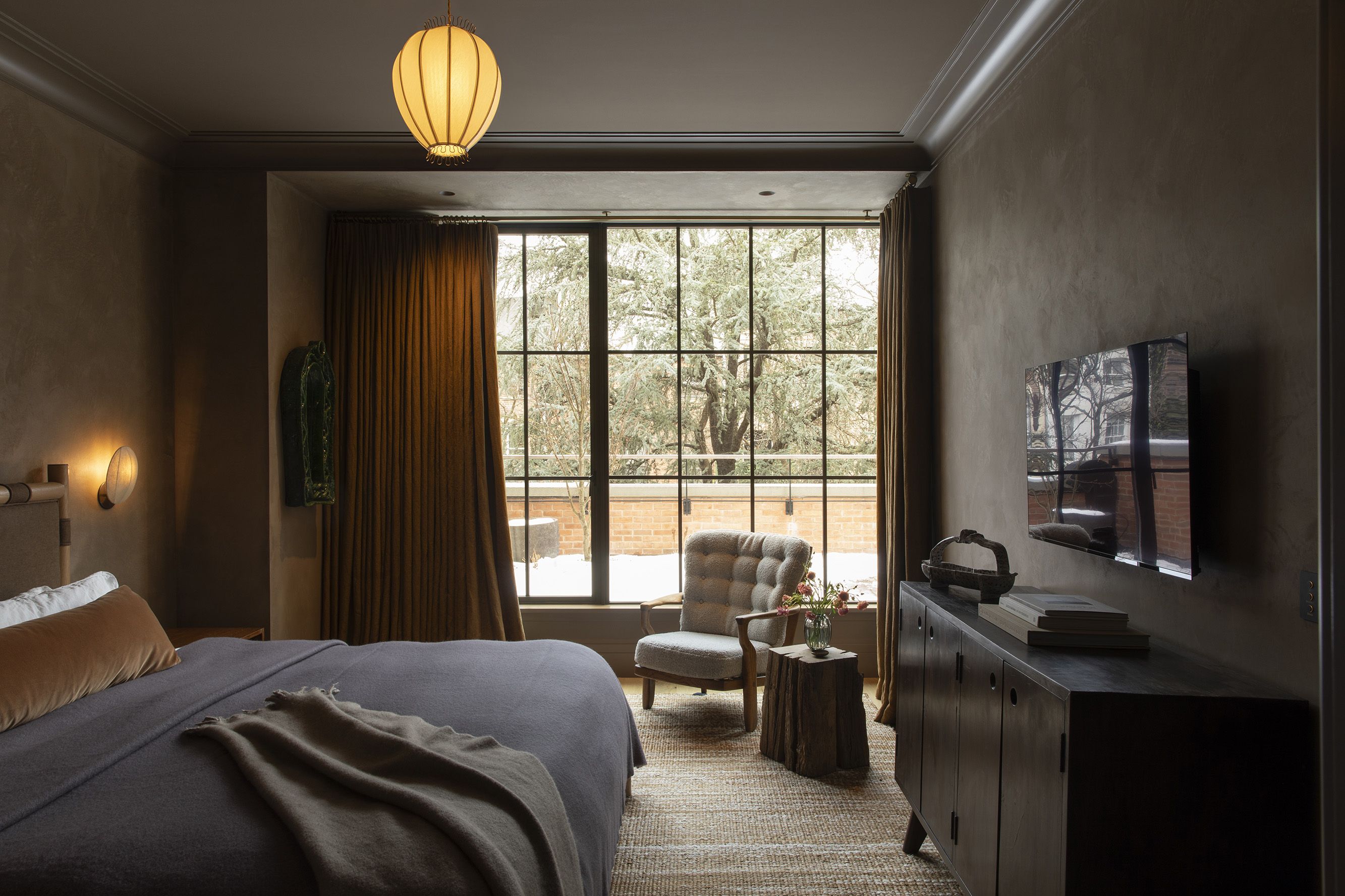 Greenwich Village Greek Revival primary bedroom