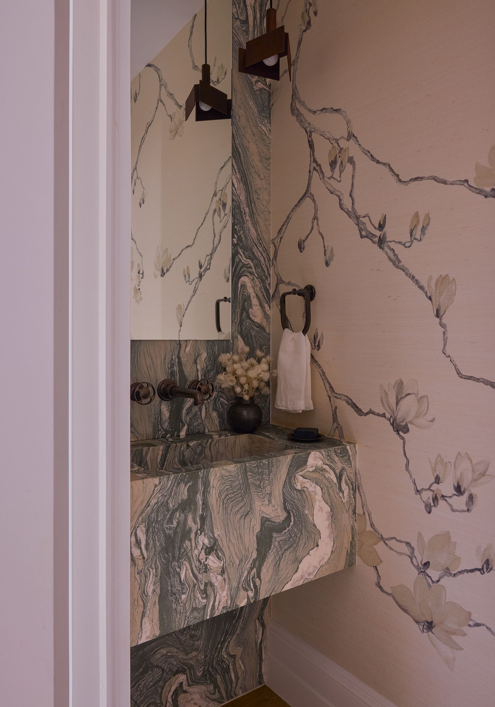 Cobble Hill Italianate Powder Room