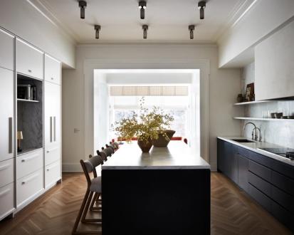 Cobble Hill Greek Revival Kitchen