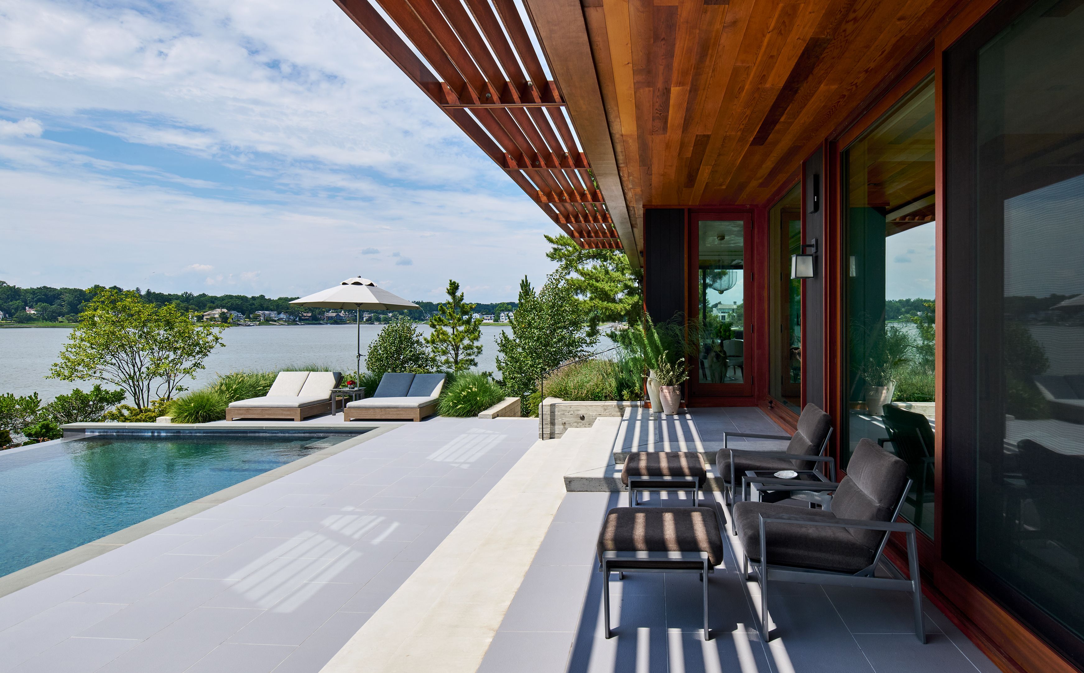 New Construction Waterfront Rear Facade