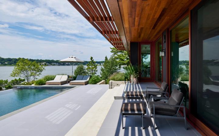 New Construction Waterfront Rear Facade