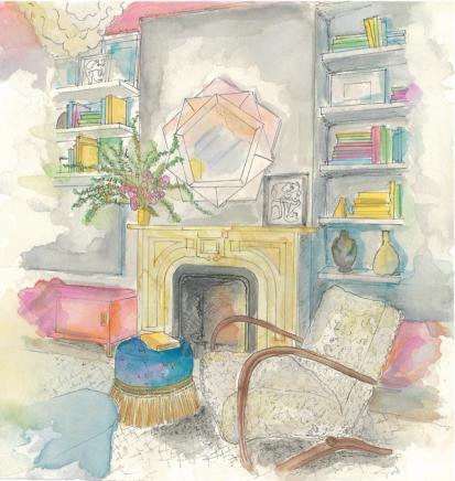 Bedford-Stuyvesant Italianate Watercolor