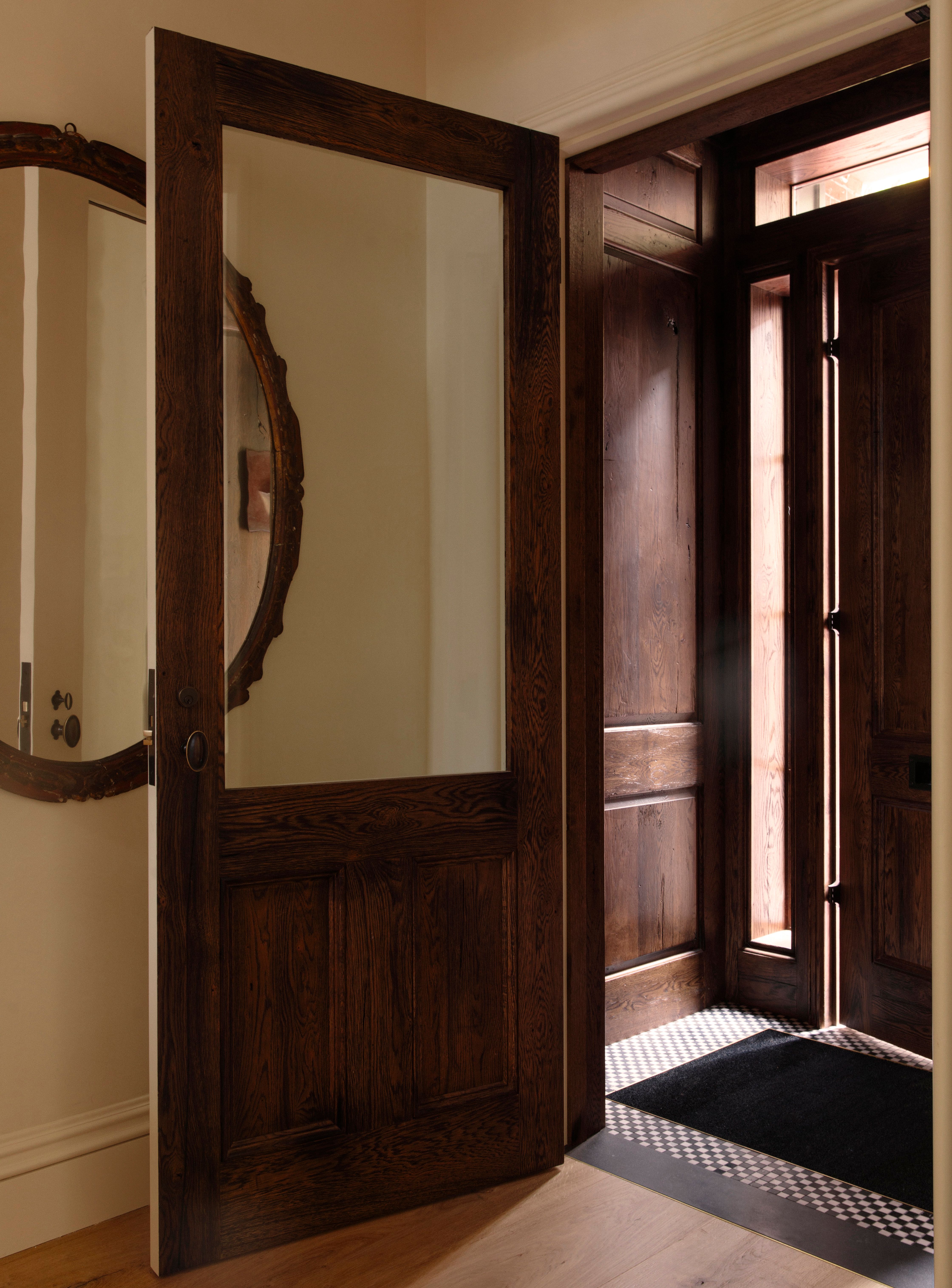 Greenwich Village Greek Revival rowhouse vestibule