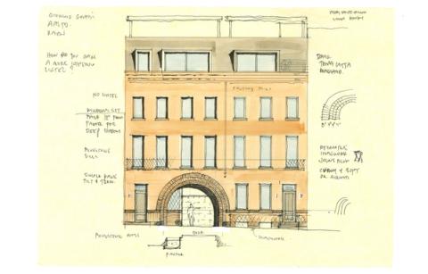 Brooklyn Heights Townhouses Drawing