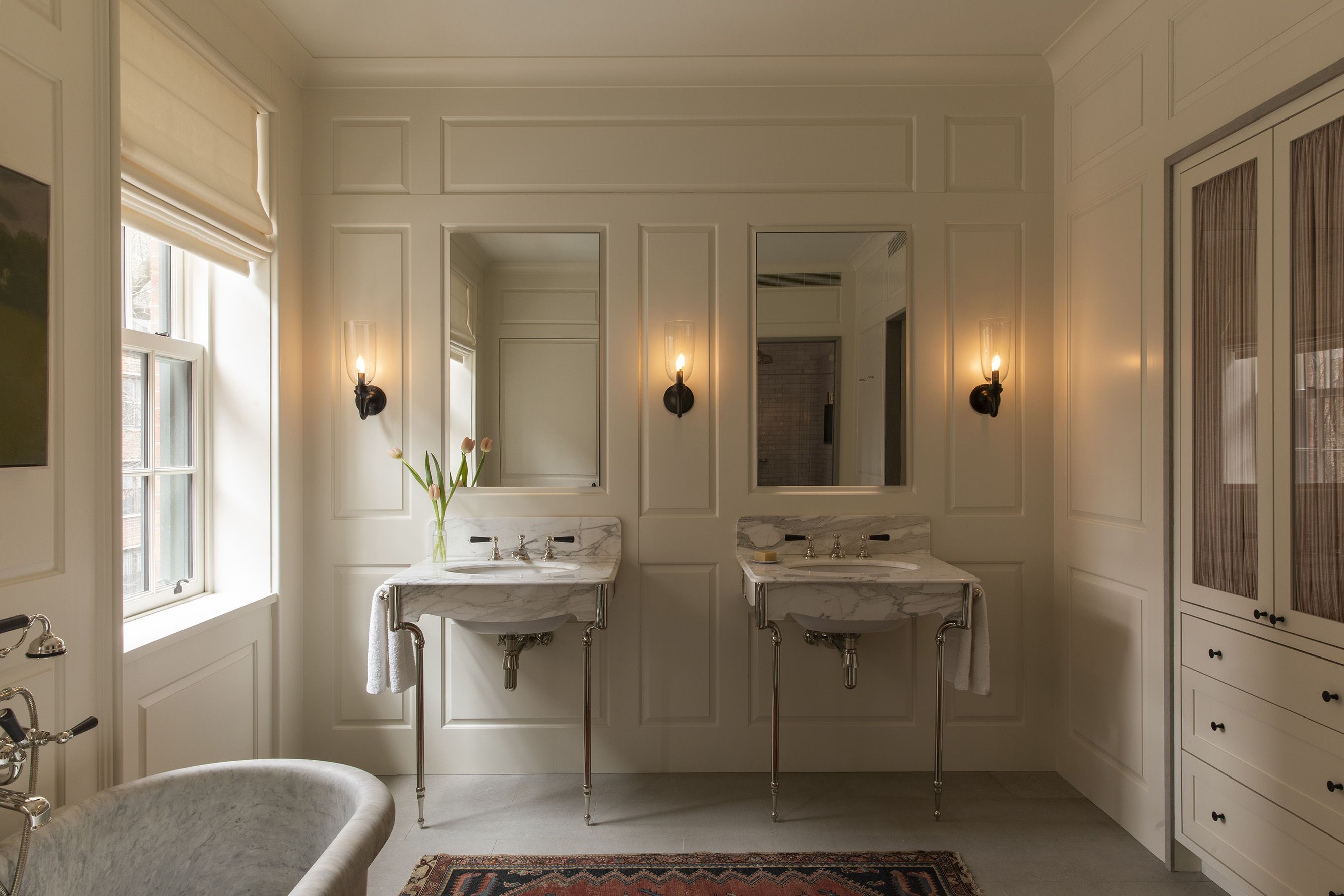 Greenwich Village Greek Revival primary bedroom