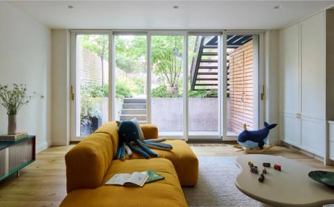 Clinton Hill Italianate Family Room