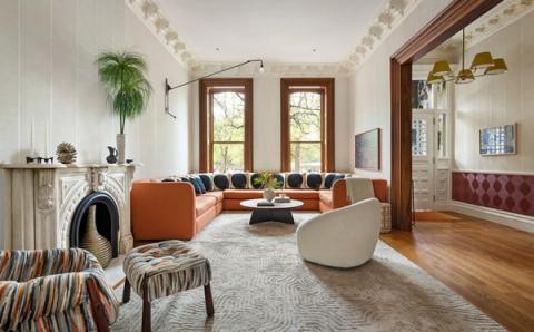 Fort Greene Italianate Living Room