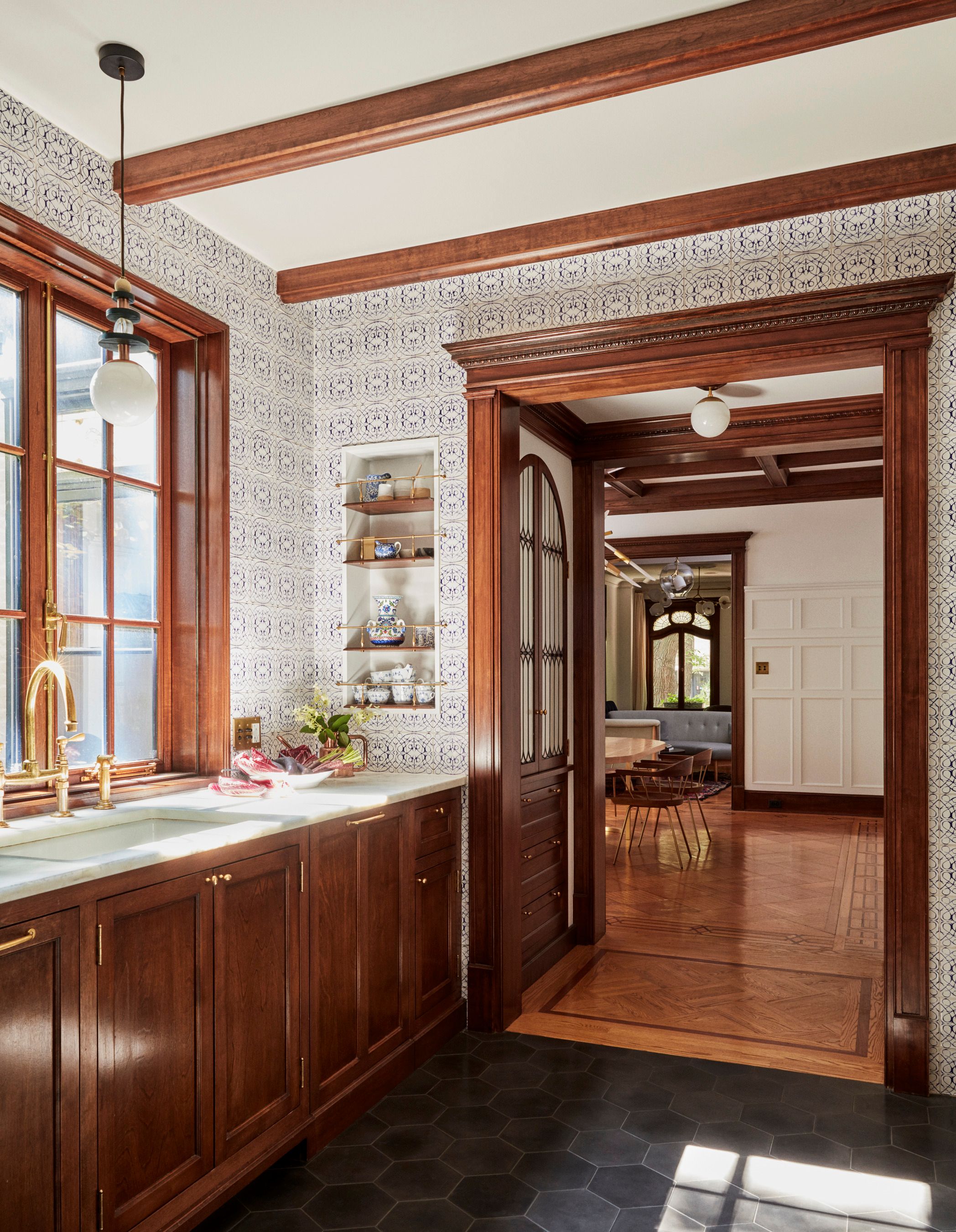 Park Slope Neo-Renaissance Kitchen Shelving