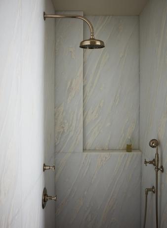 Cobble Hill Greek Revival Primary Bathroom