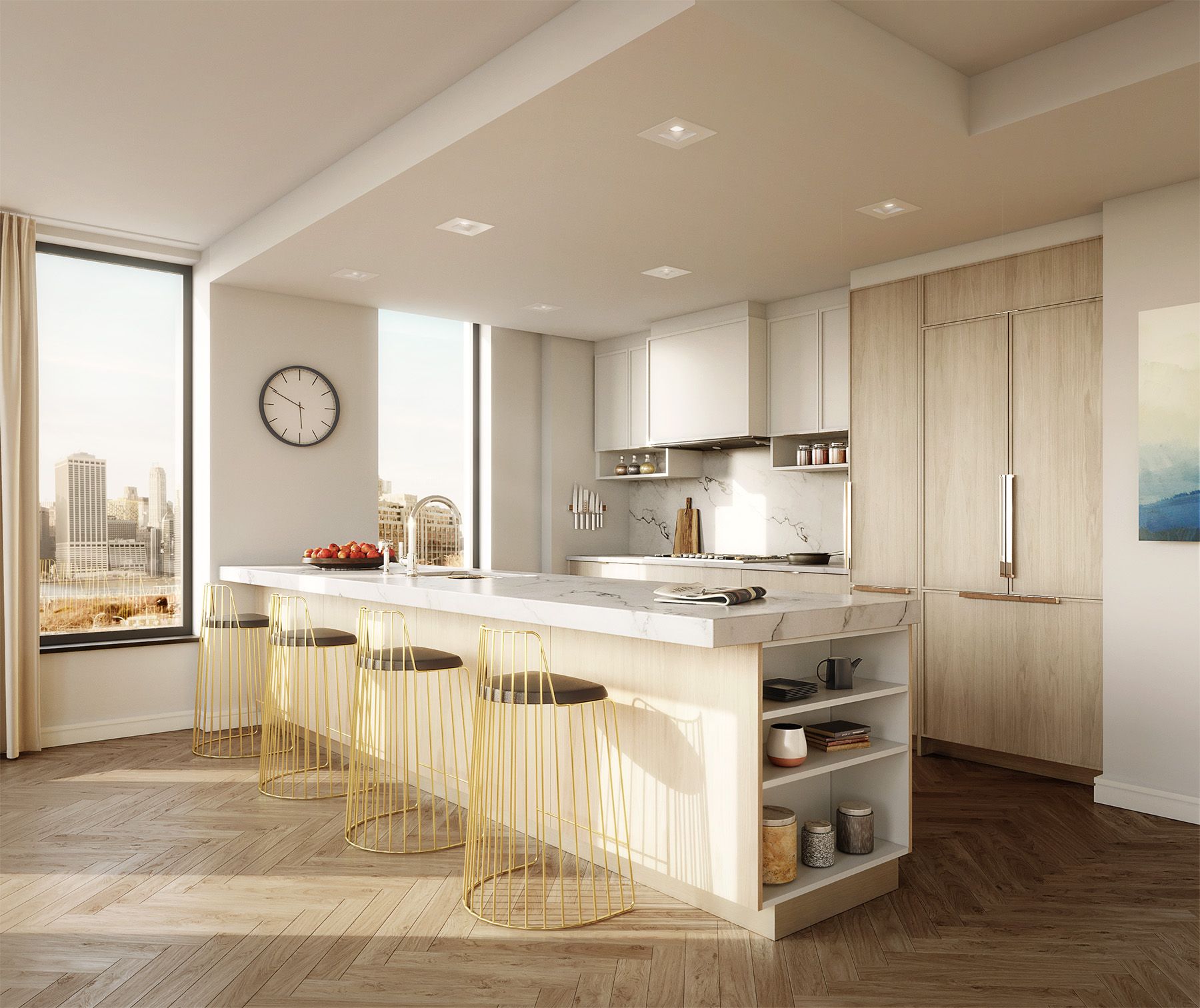 The Cobble Hill House Kitchen Rendering