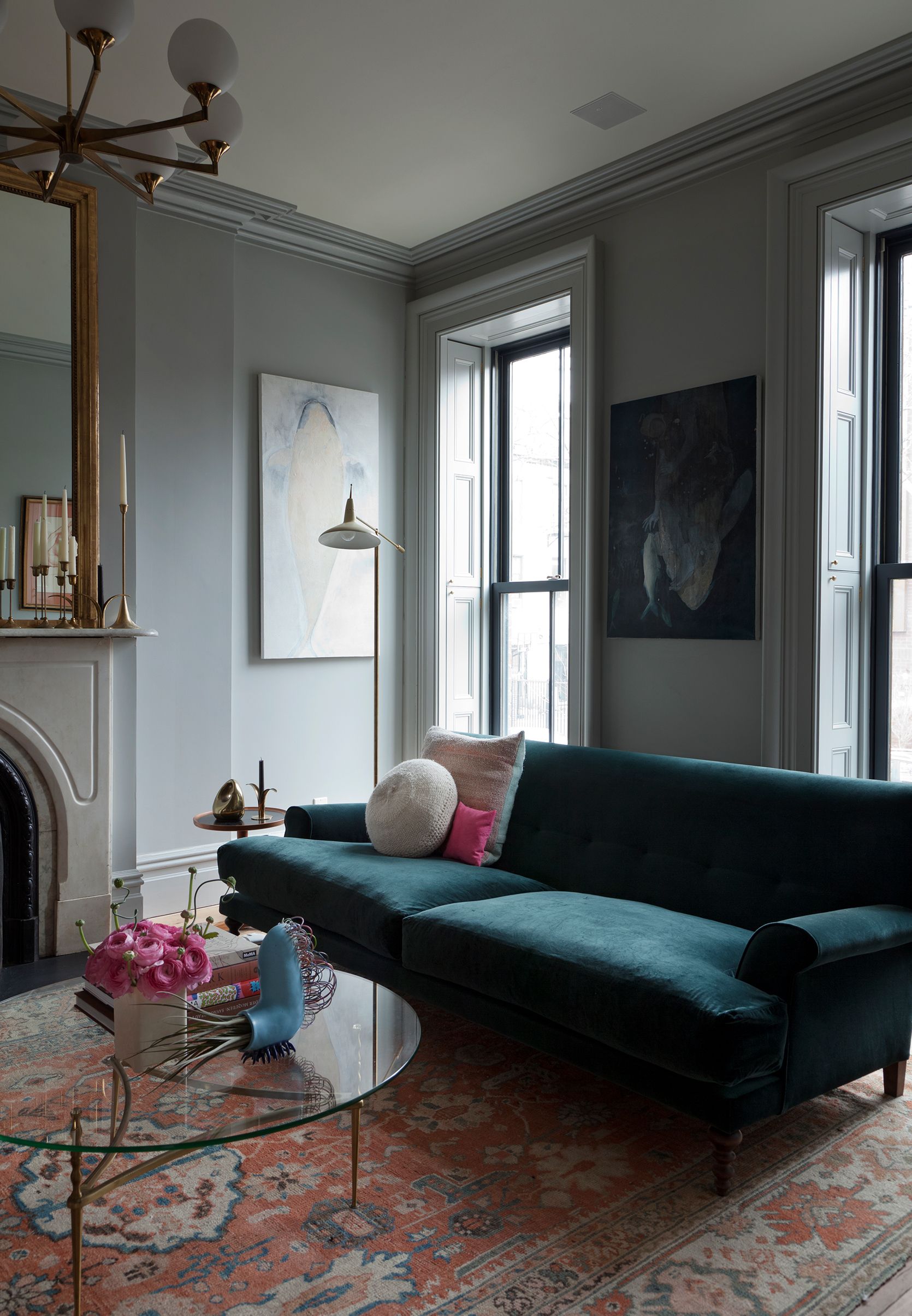 Boerum Hill Italianate Living Room