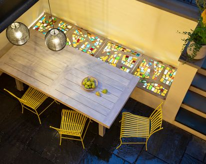 Cobble Hill Anglo-Italianate backyard