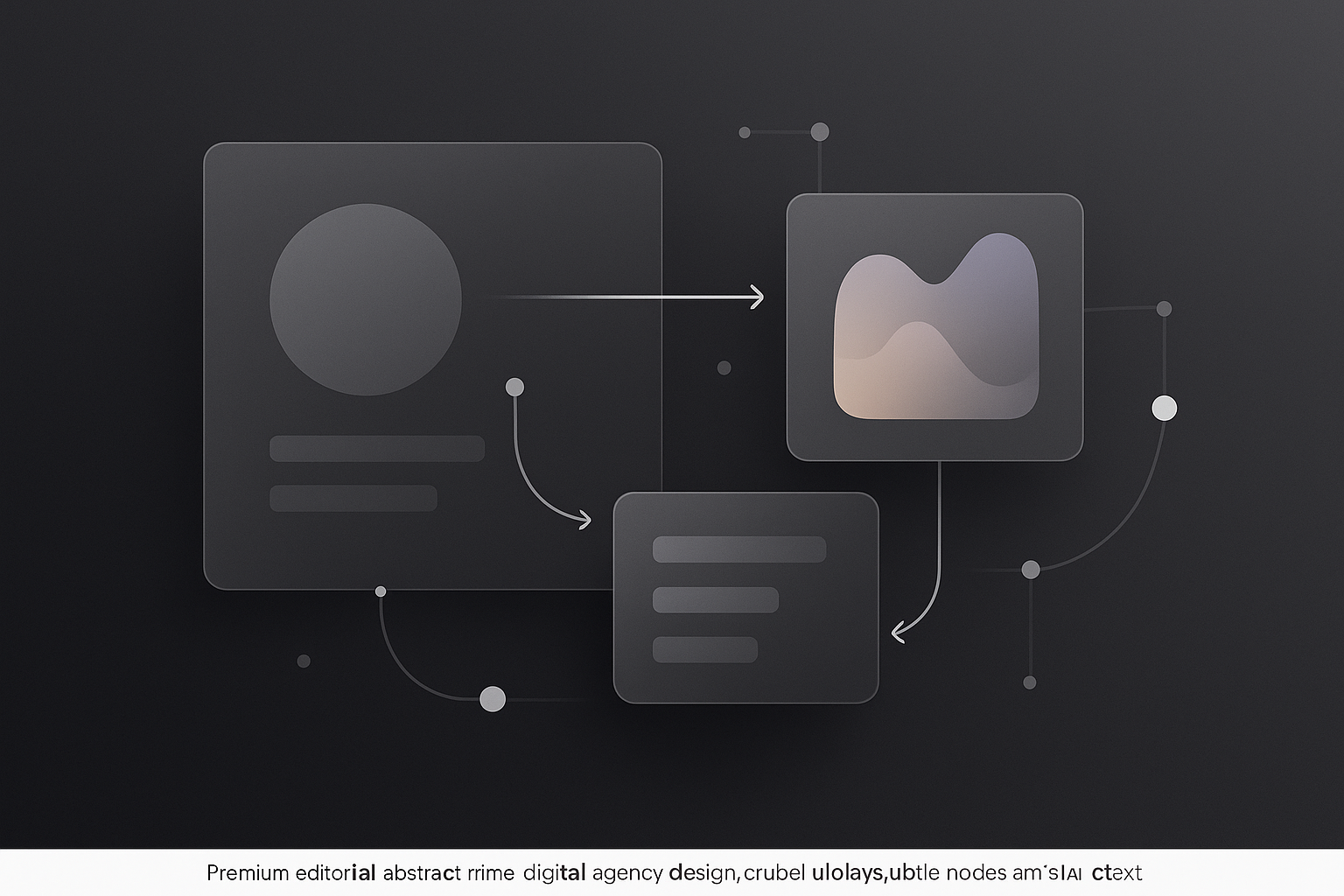 Abstract editorial image showing UI overlays and behavioural psychology cues on a dark neutral background