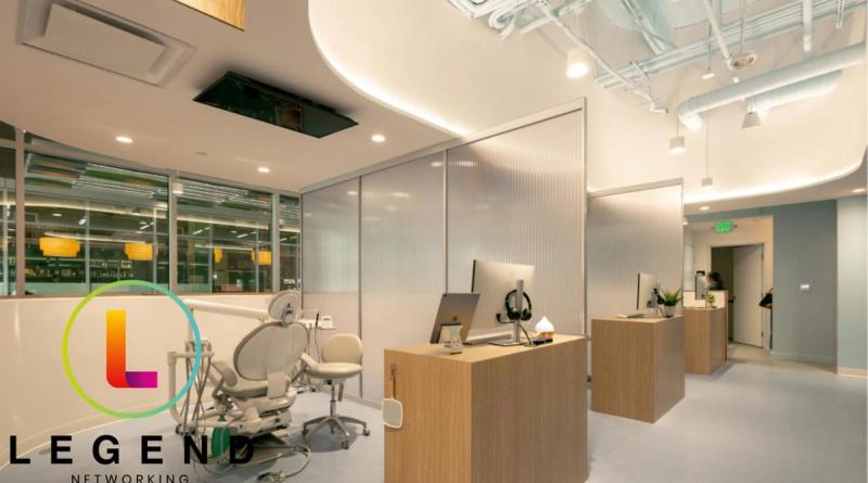 Open-plan treatment area with dental chairs and workstations at Breeze Dental, Austin, TX