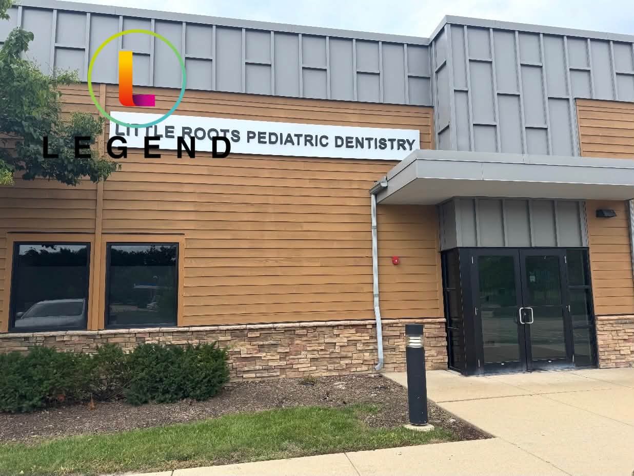 Exterior and entrance of Little Roots Pediatric Dentistry in Bartlett