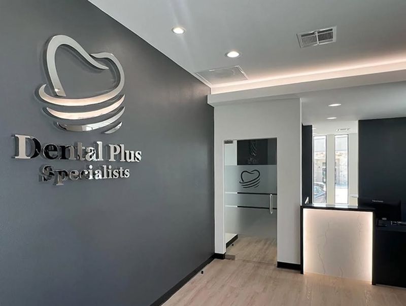 Dental Plus Specialists reception and practice signage.