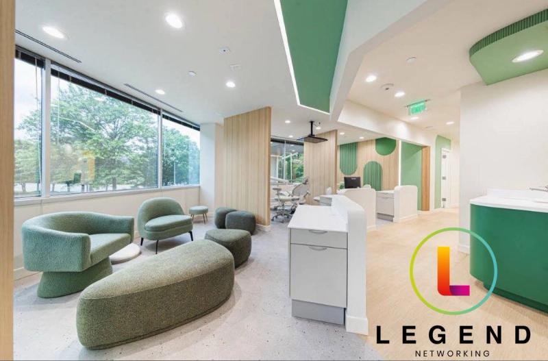 Waiting area and treatment bays at Little Chik Pediatric Dentistry in Fairfax