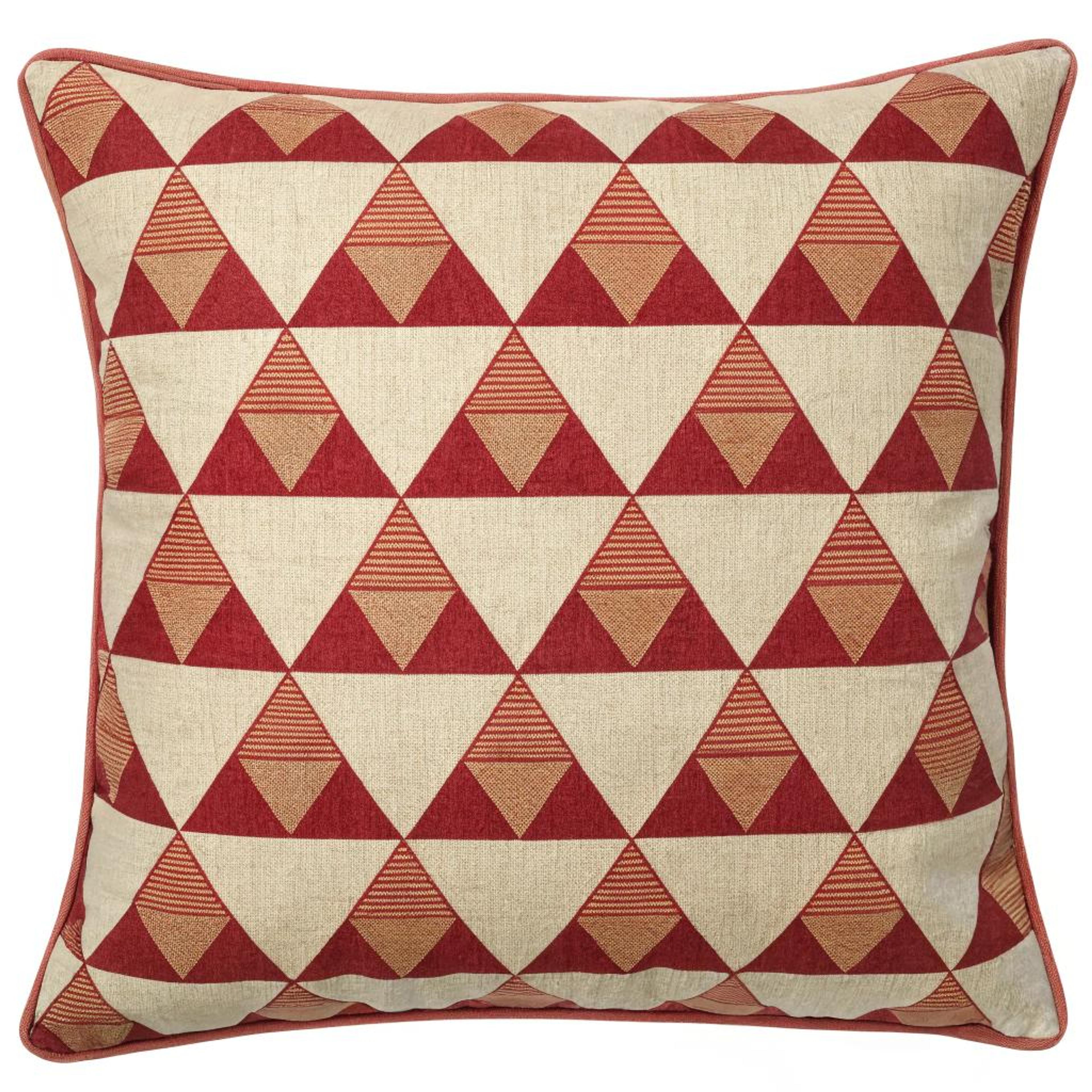Chevronkussen in warme tinten