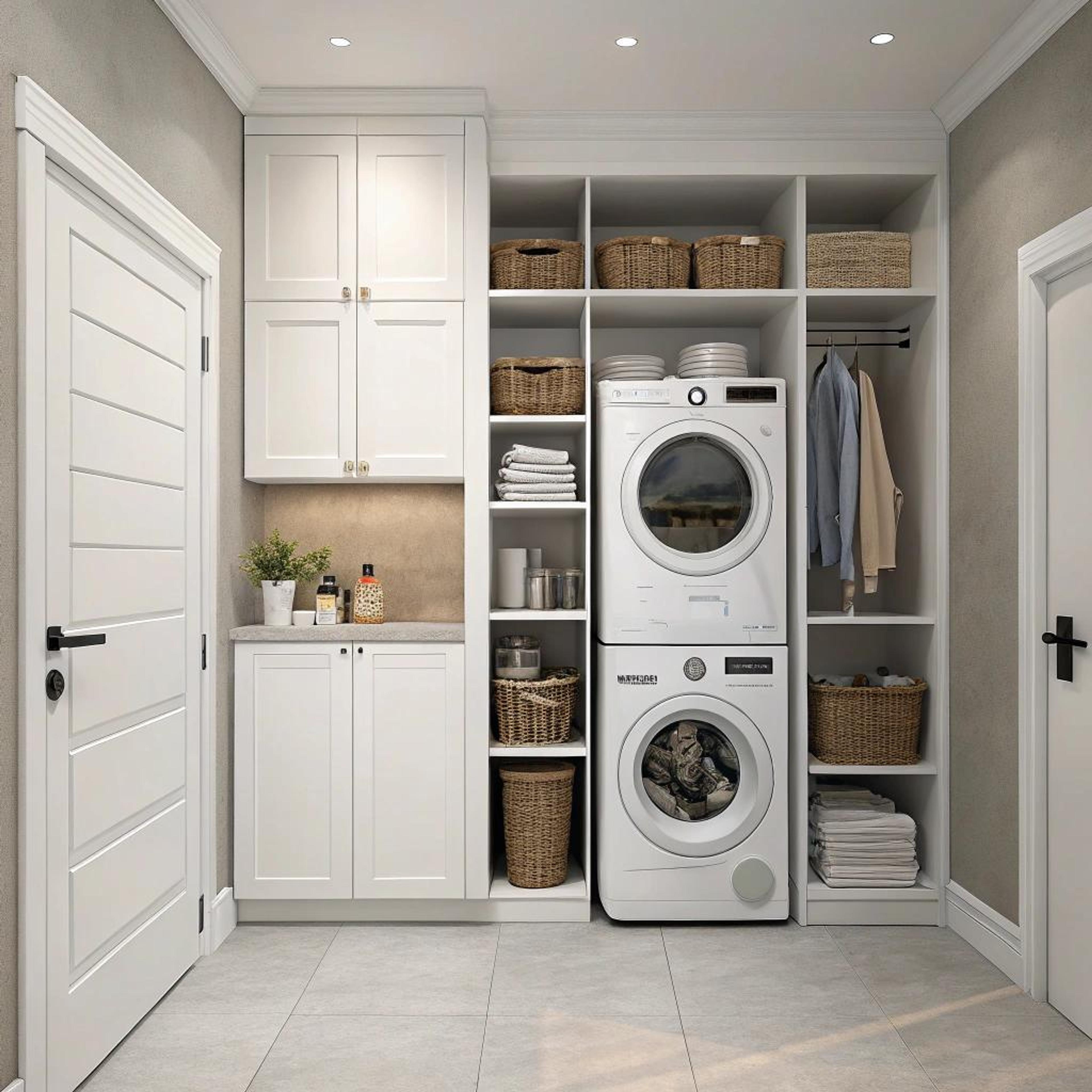 Wit kastwerk en waszuil