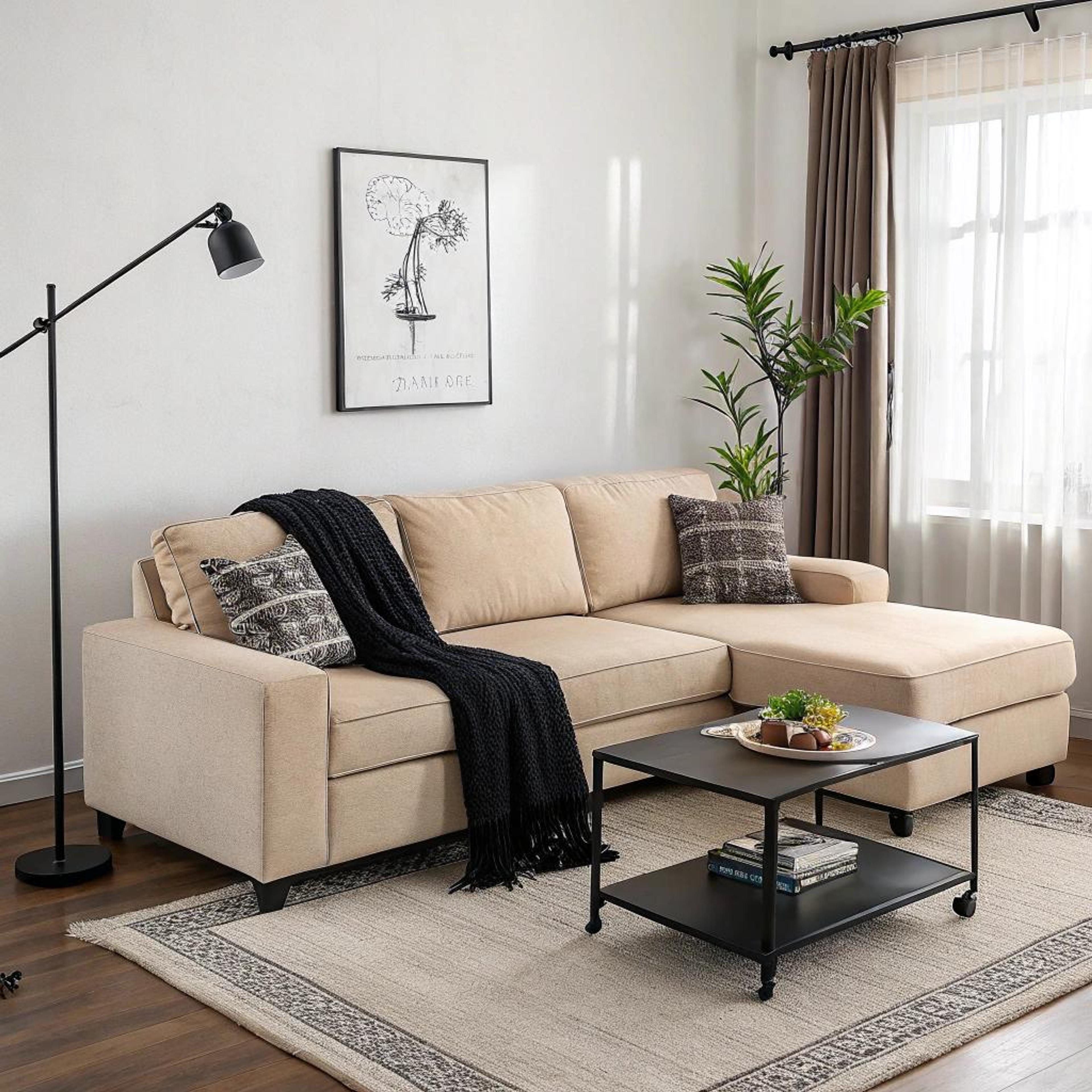 Zwart accent in knusse zithoek