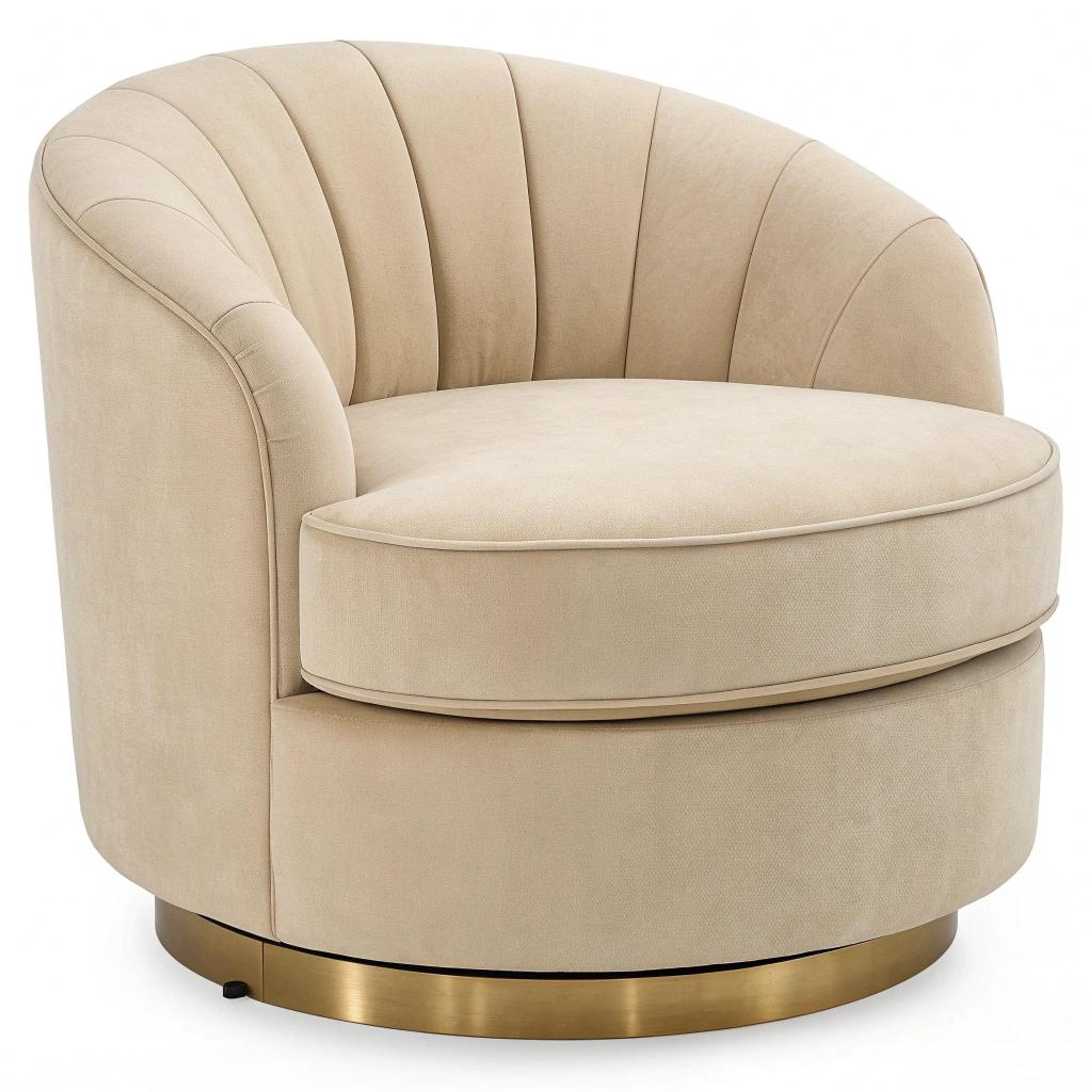 Glamoureuze look met draaifauteuil