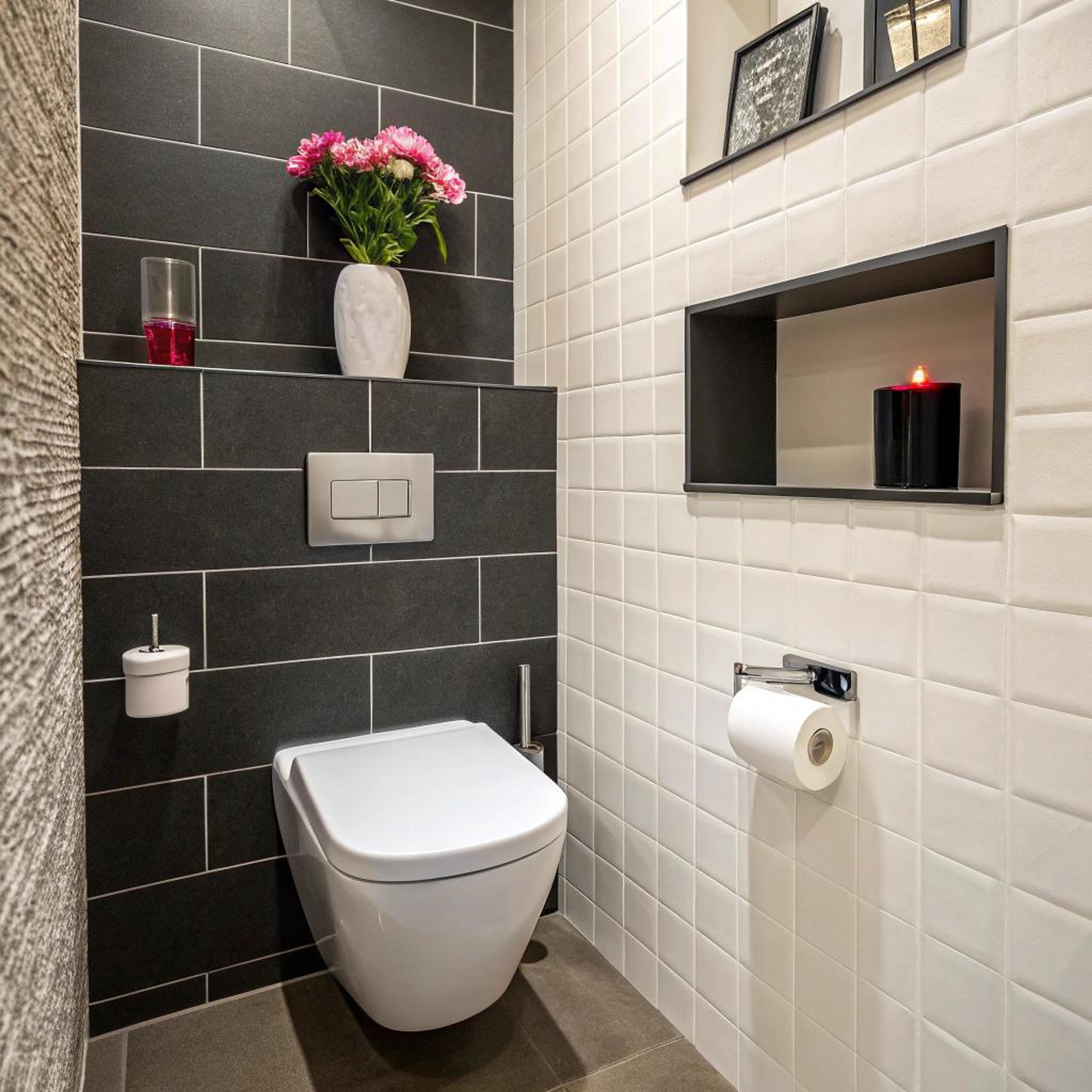Zwevend toilet met sfeerlicht