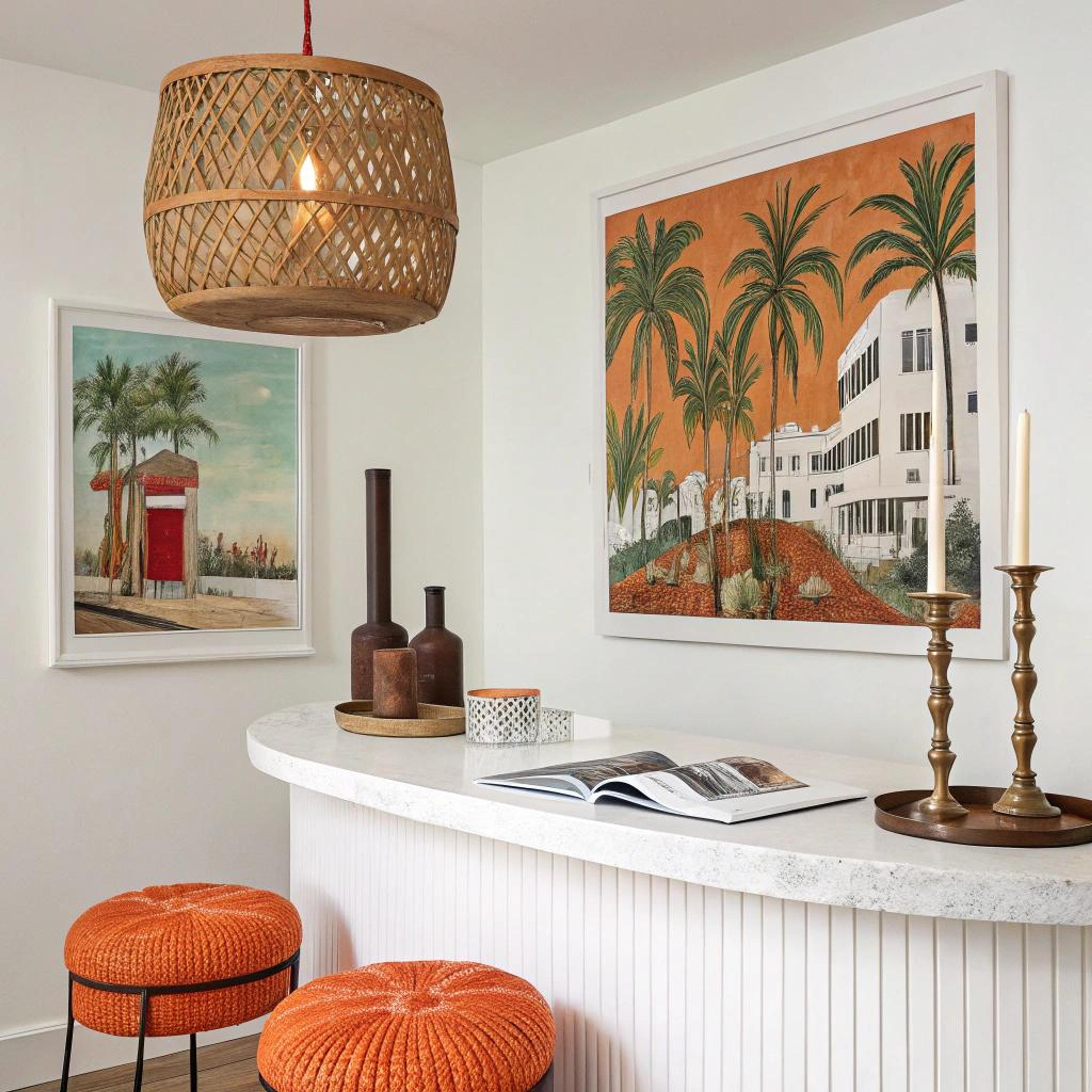 Oranje krukjes met ronding