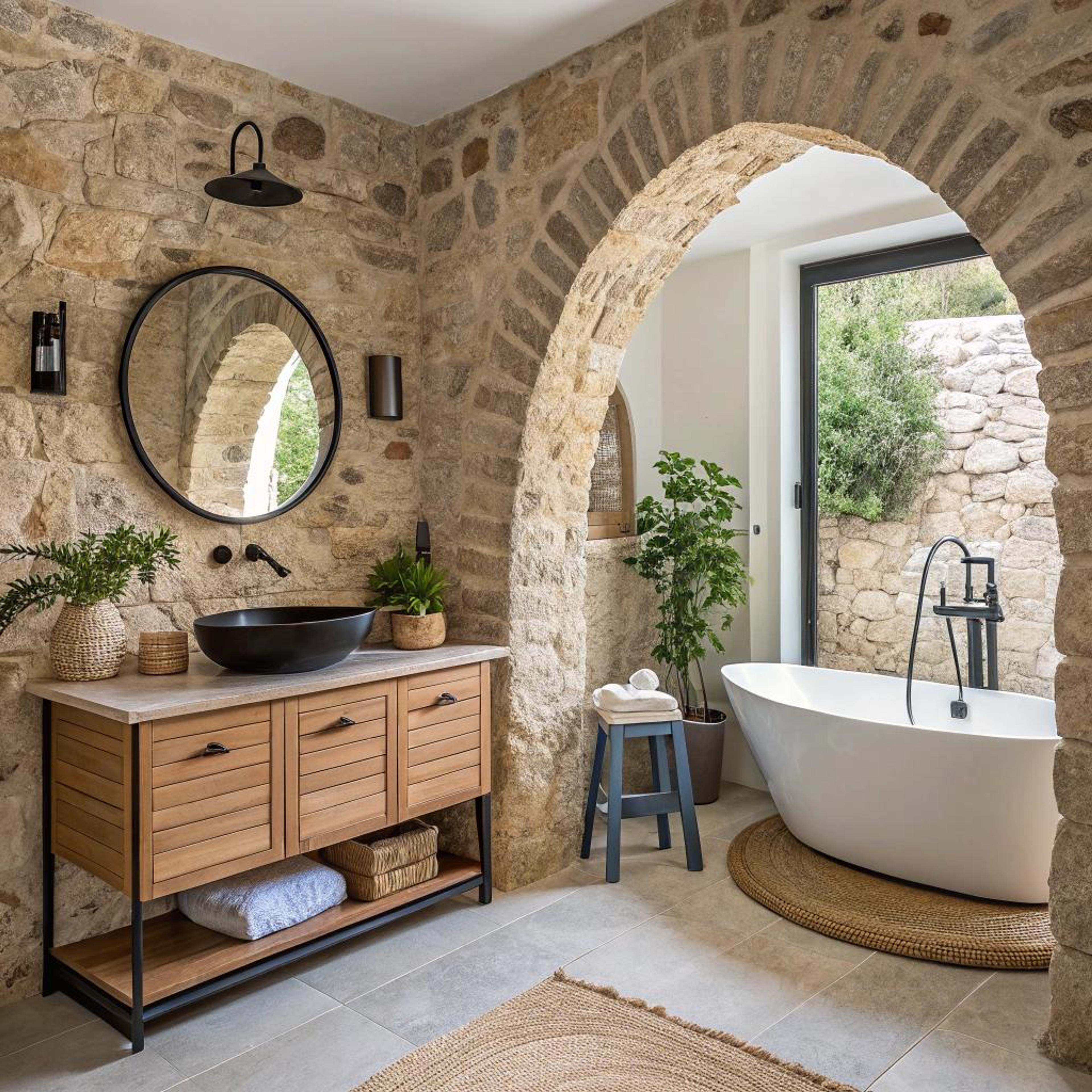 Ovaal bad op kleedje