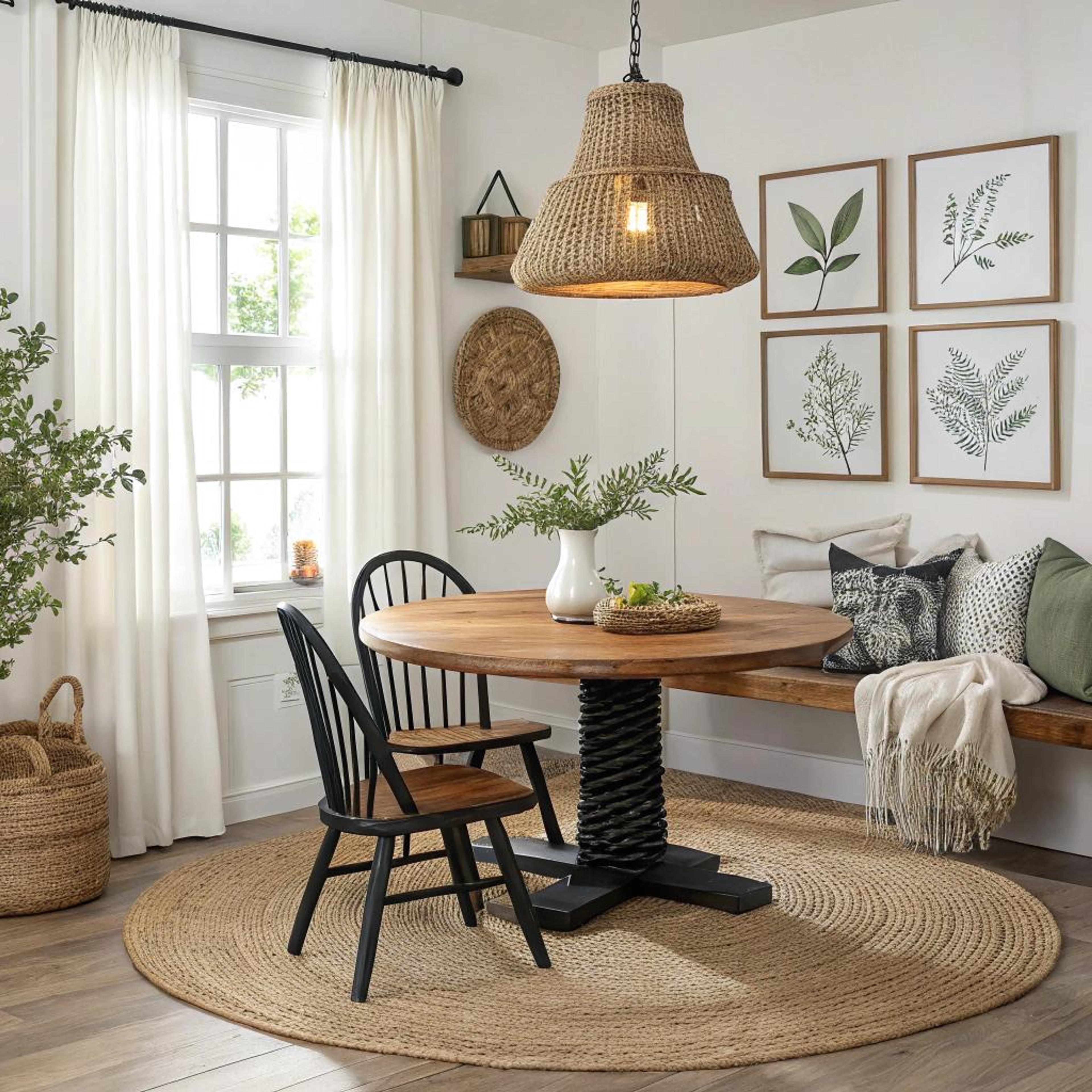 Wandprints en jute kleed