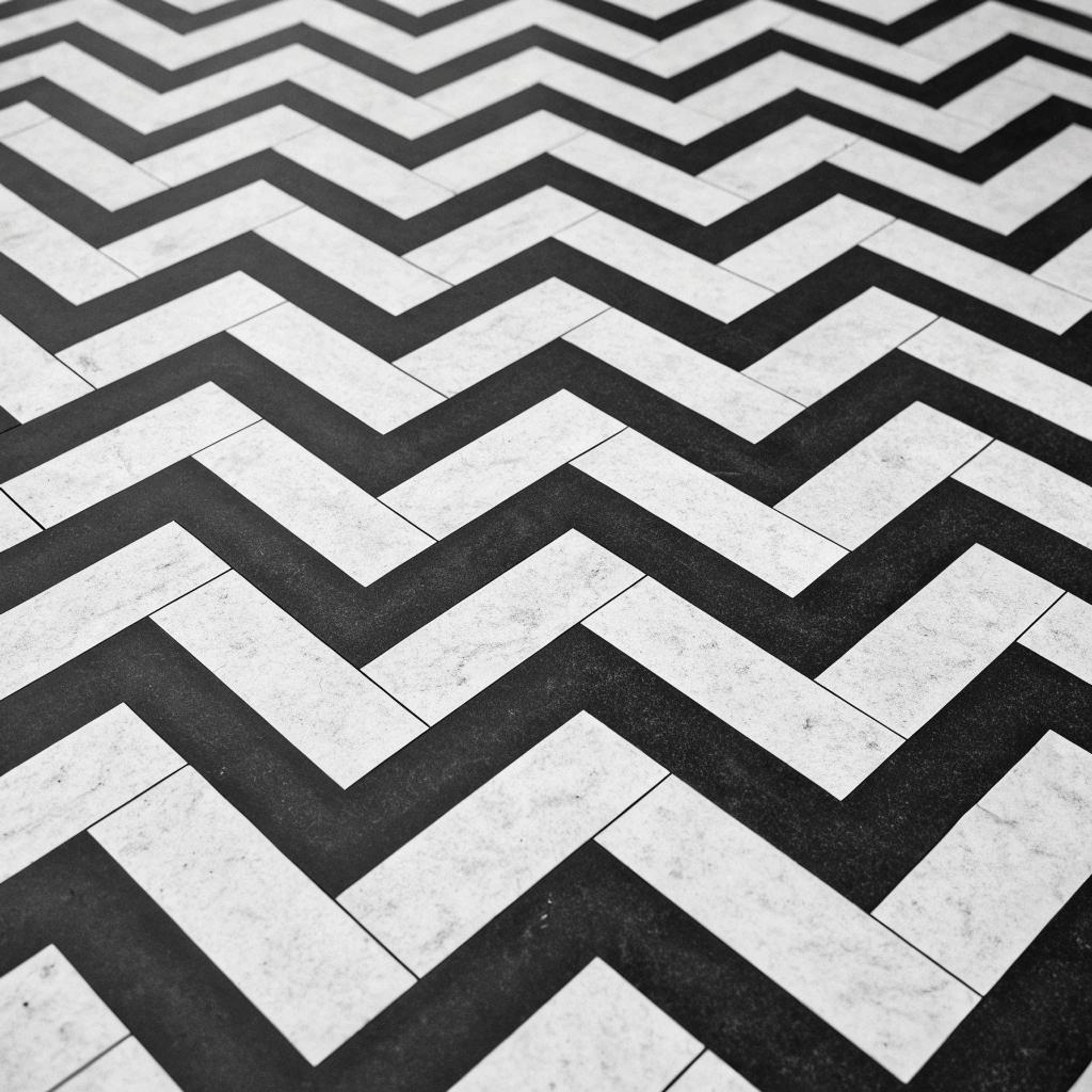 Gedurfd zigzag statementvloer