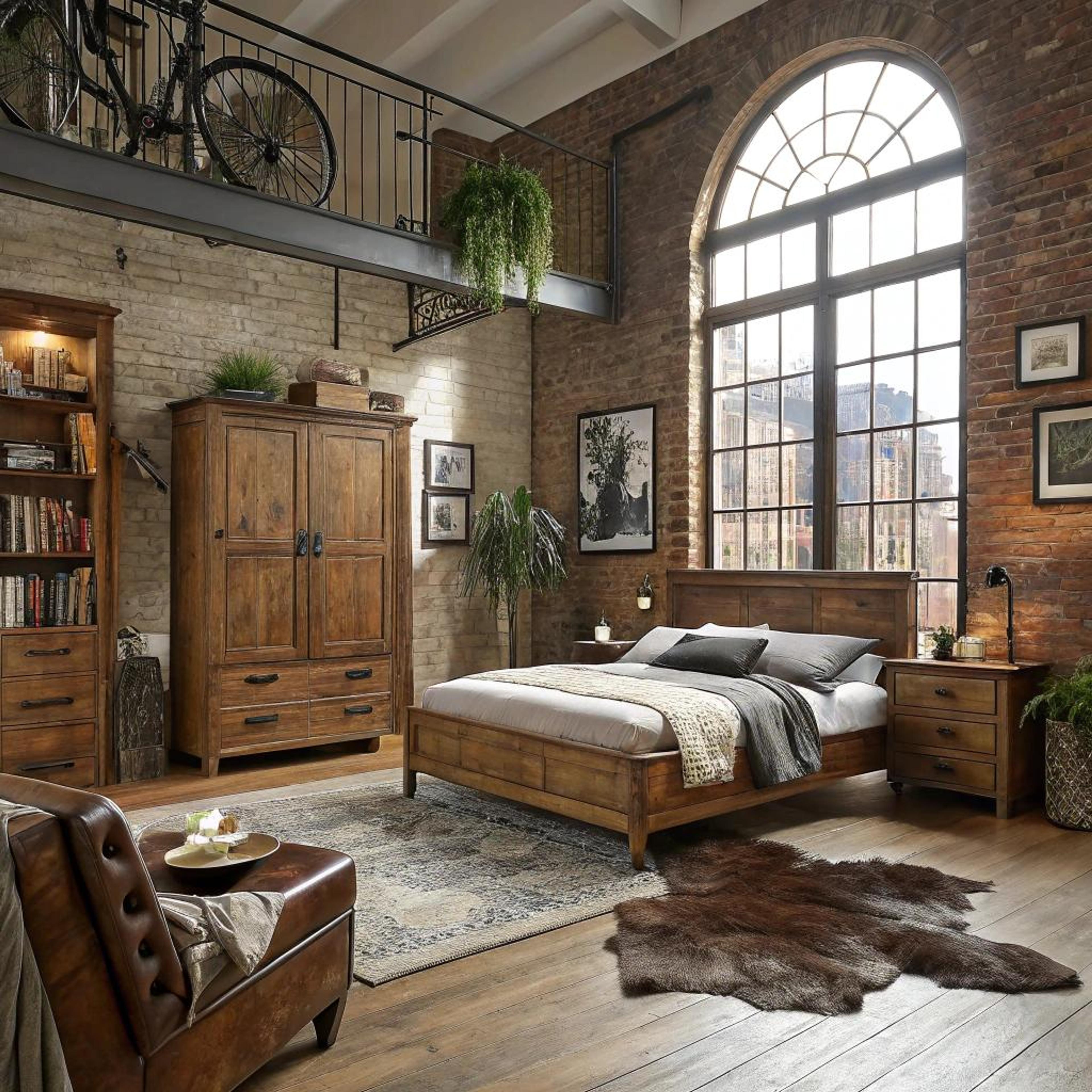 Hoge ramen en vintage hout