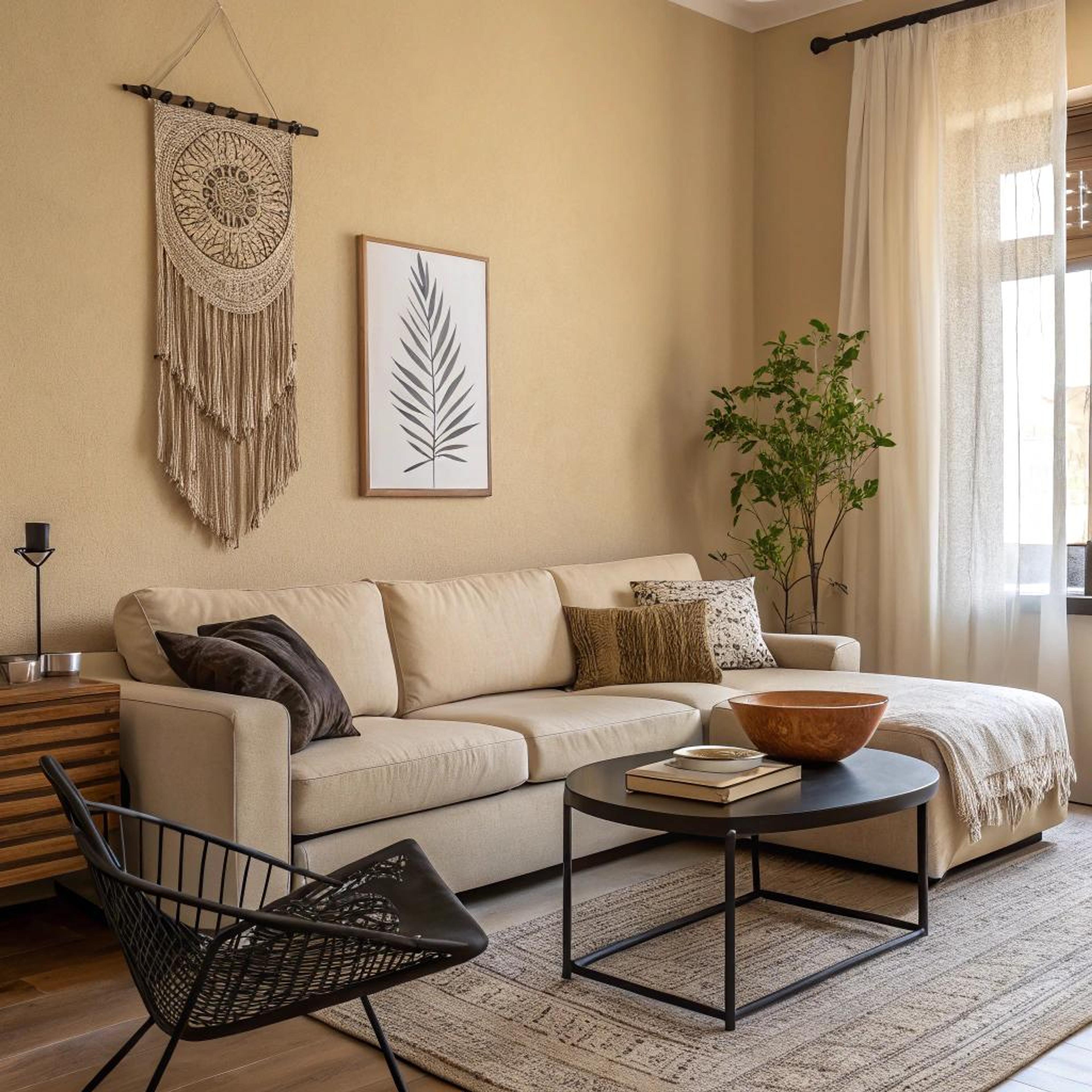 Beige basis met moderne accenten