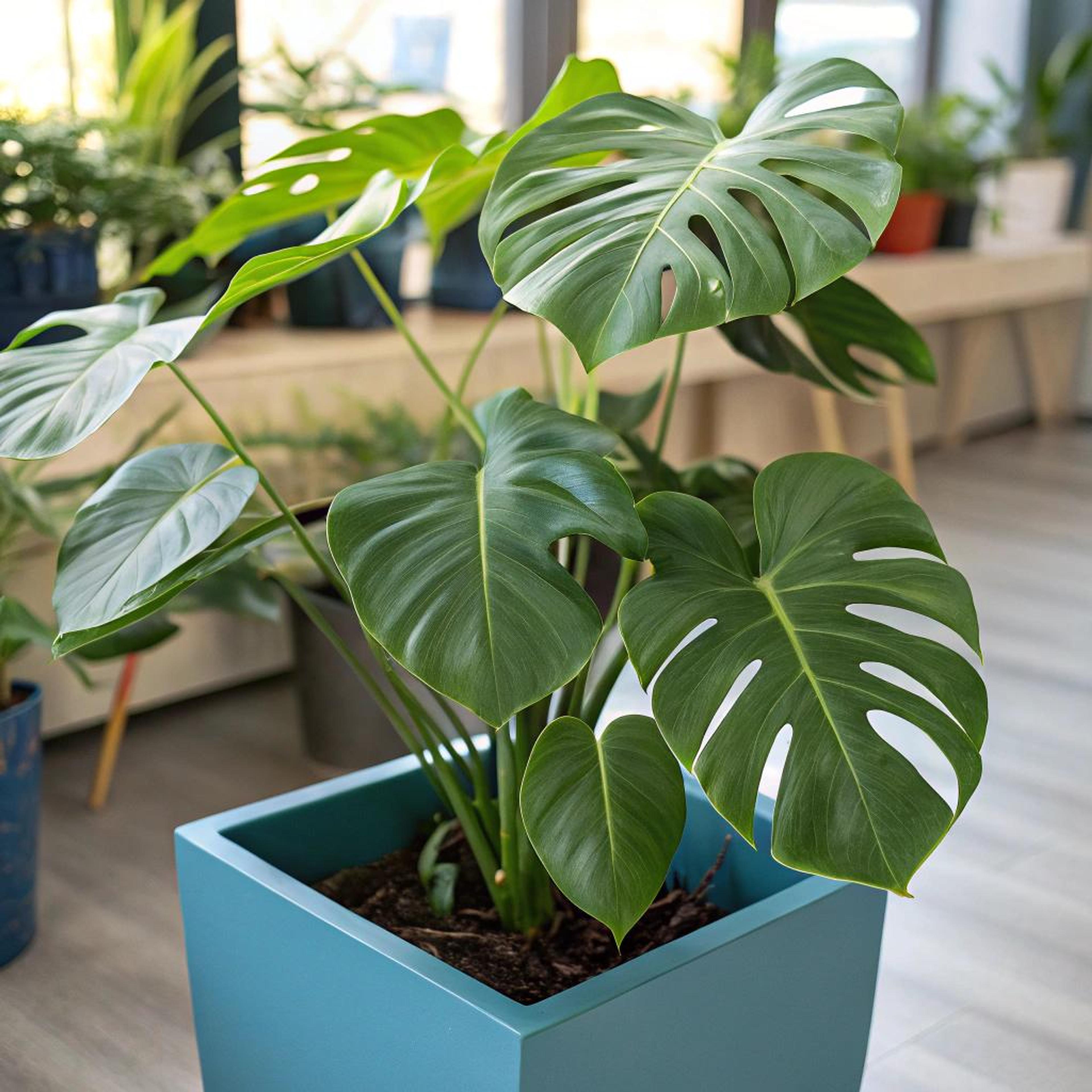 Gekleurde plant in zonlicht