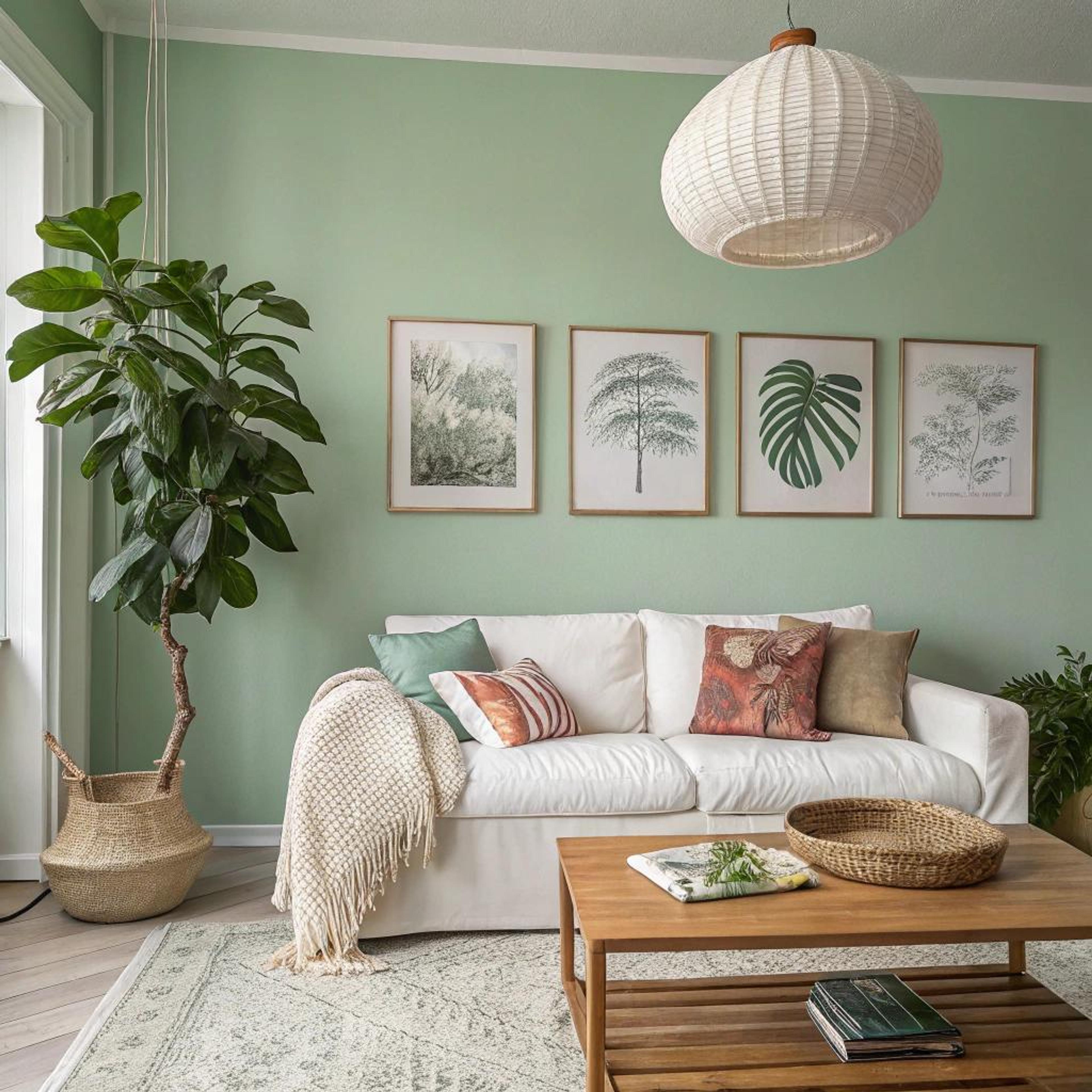 Groene muur met knusse uitstraling