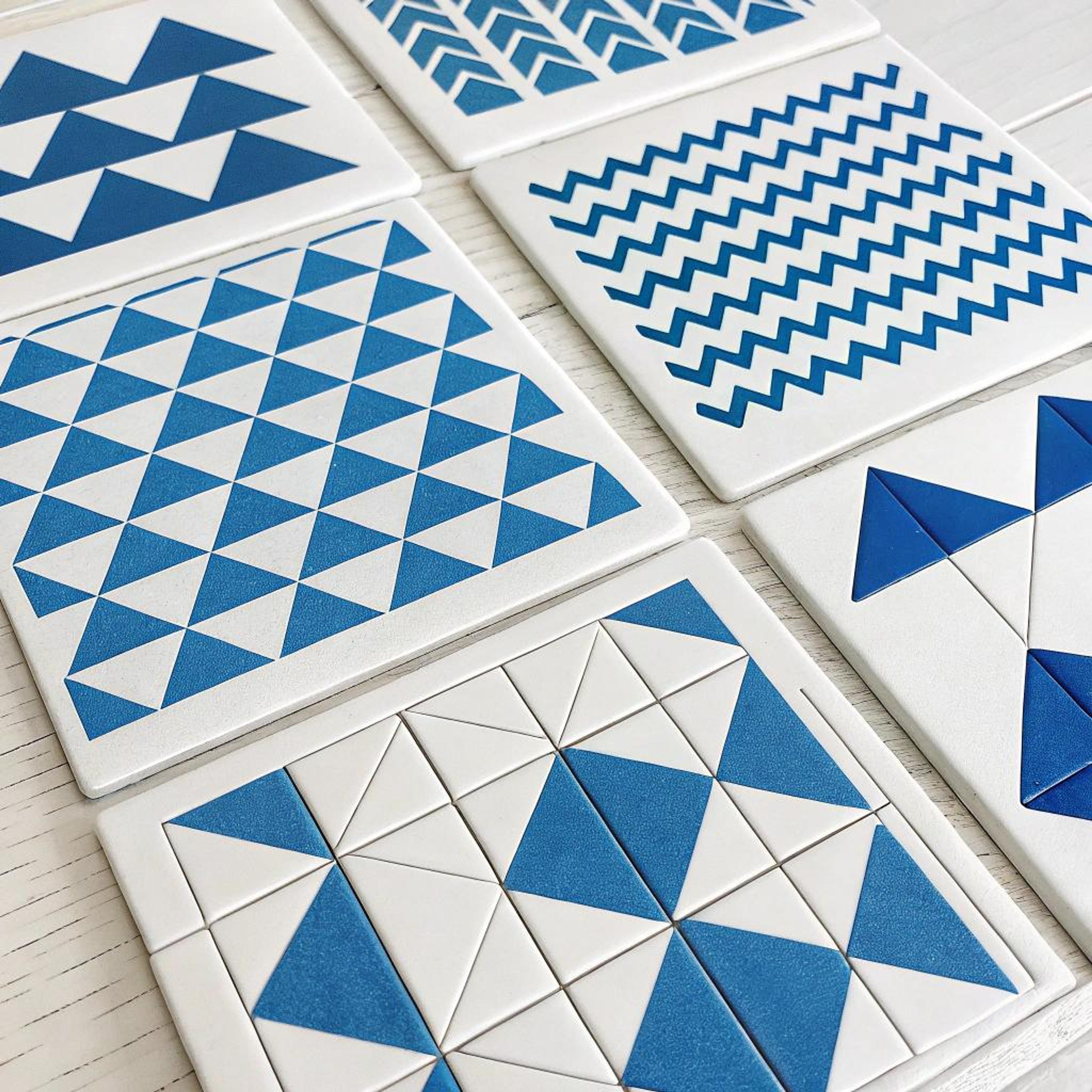 Blauw-wit chevron als eyecatcher