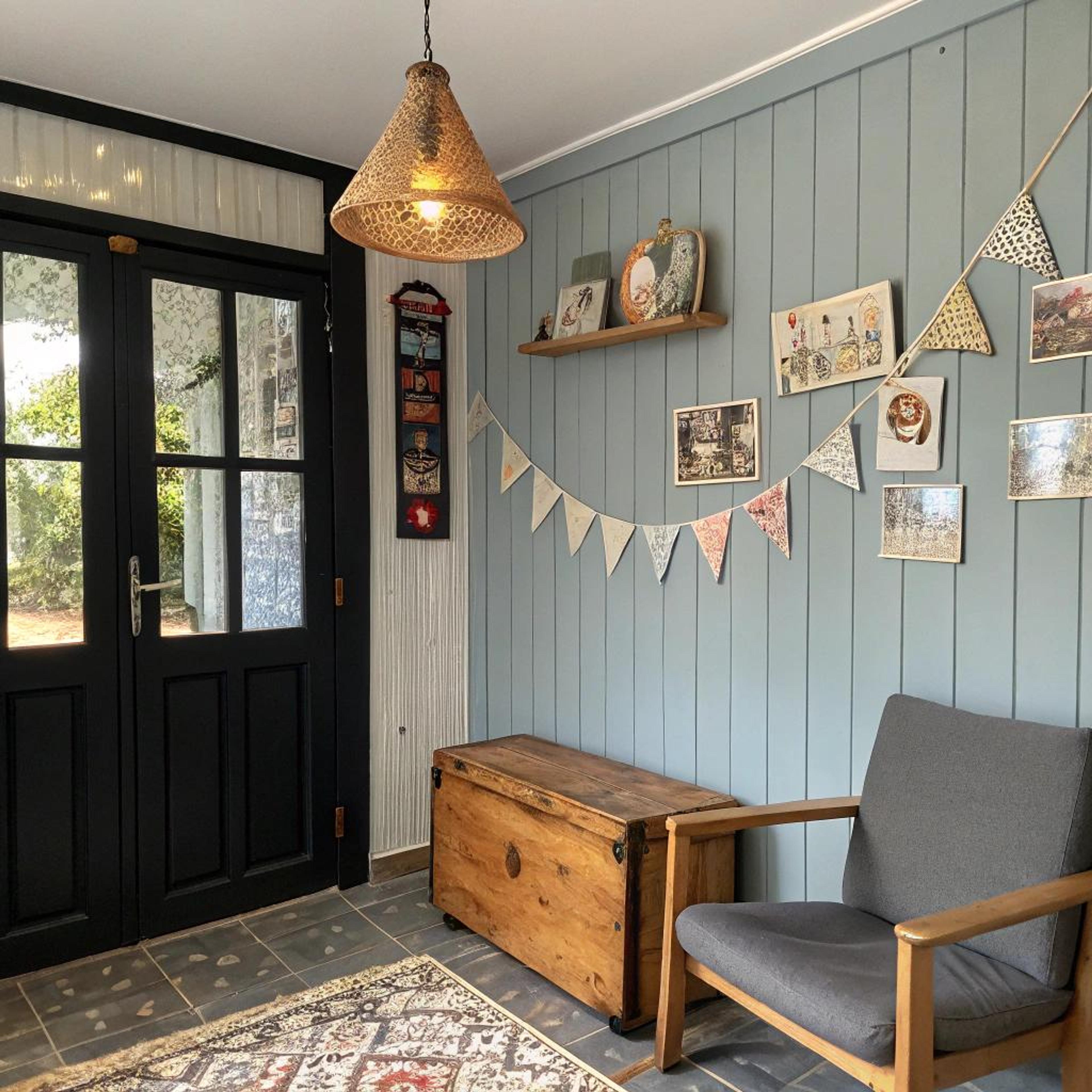 Serene sfeer door blauw paneel