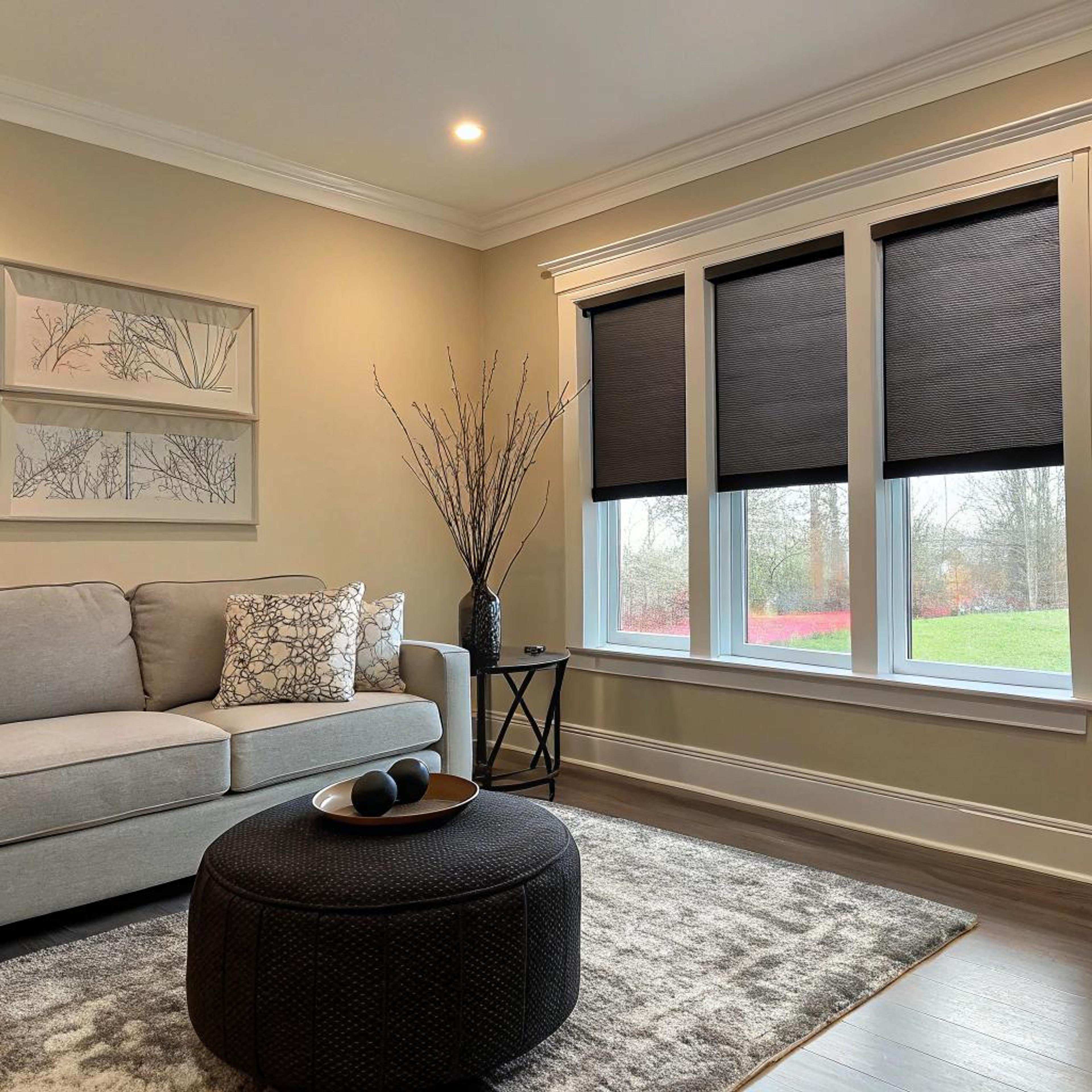 Zandkleurige harmonie met takken