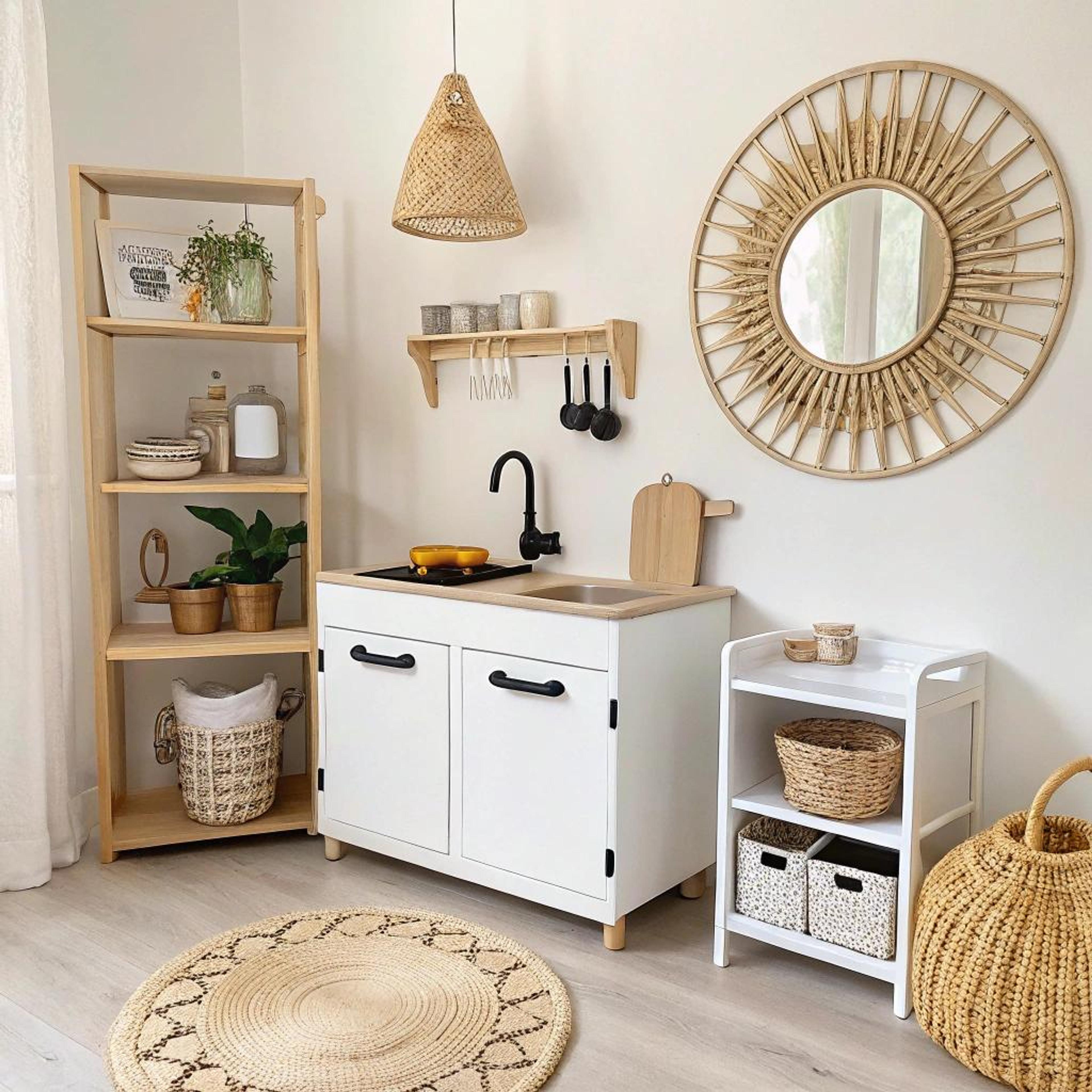 Jute vloerkleed als speels accent