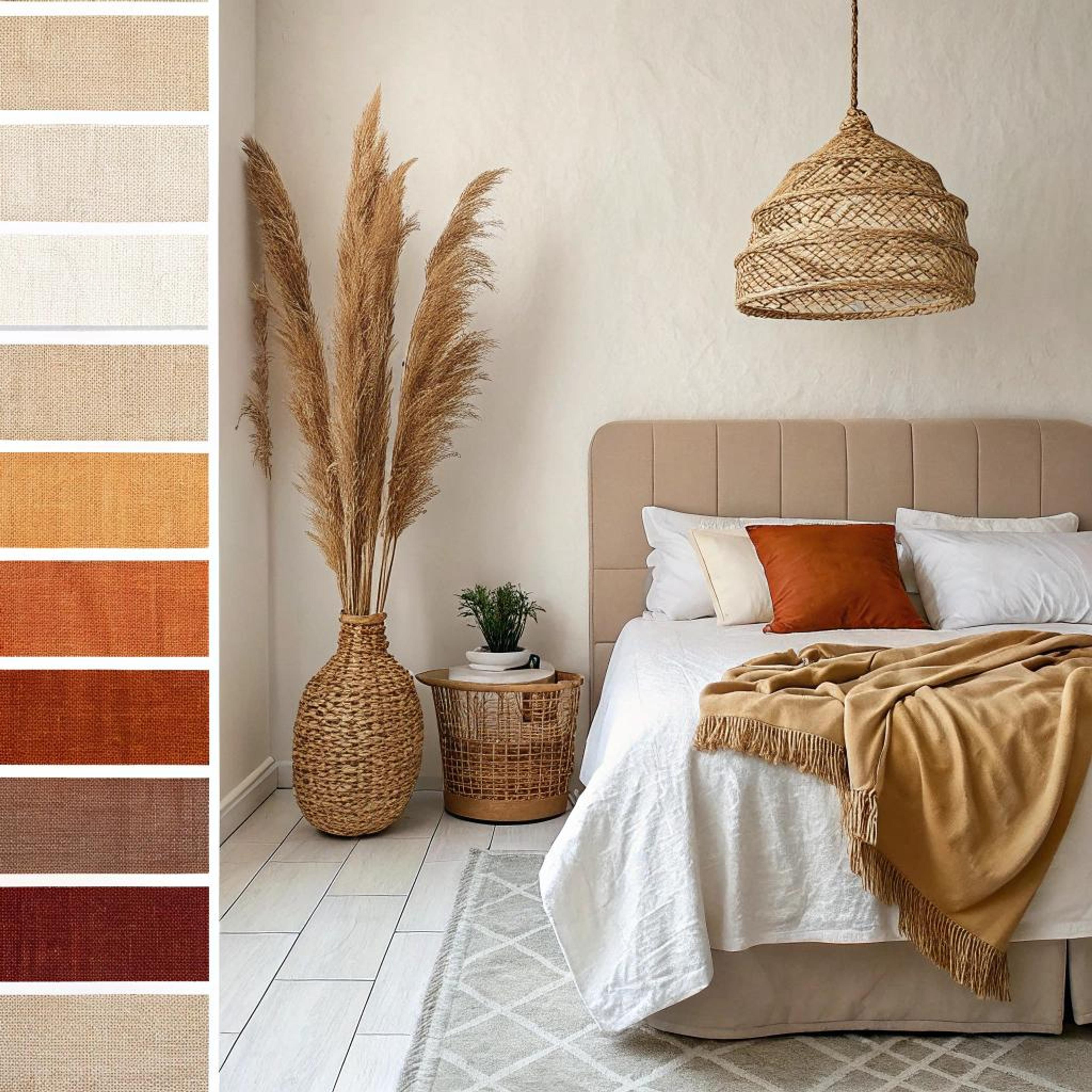 Terracotta accent op bed