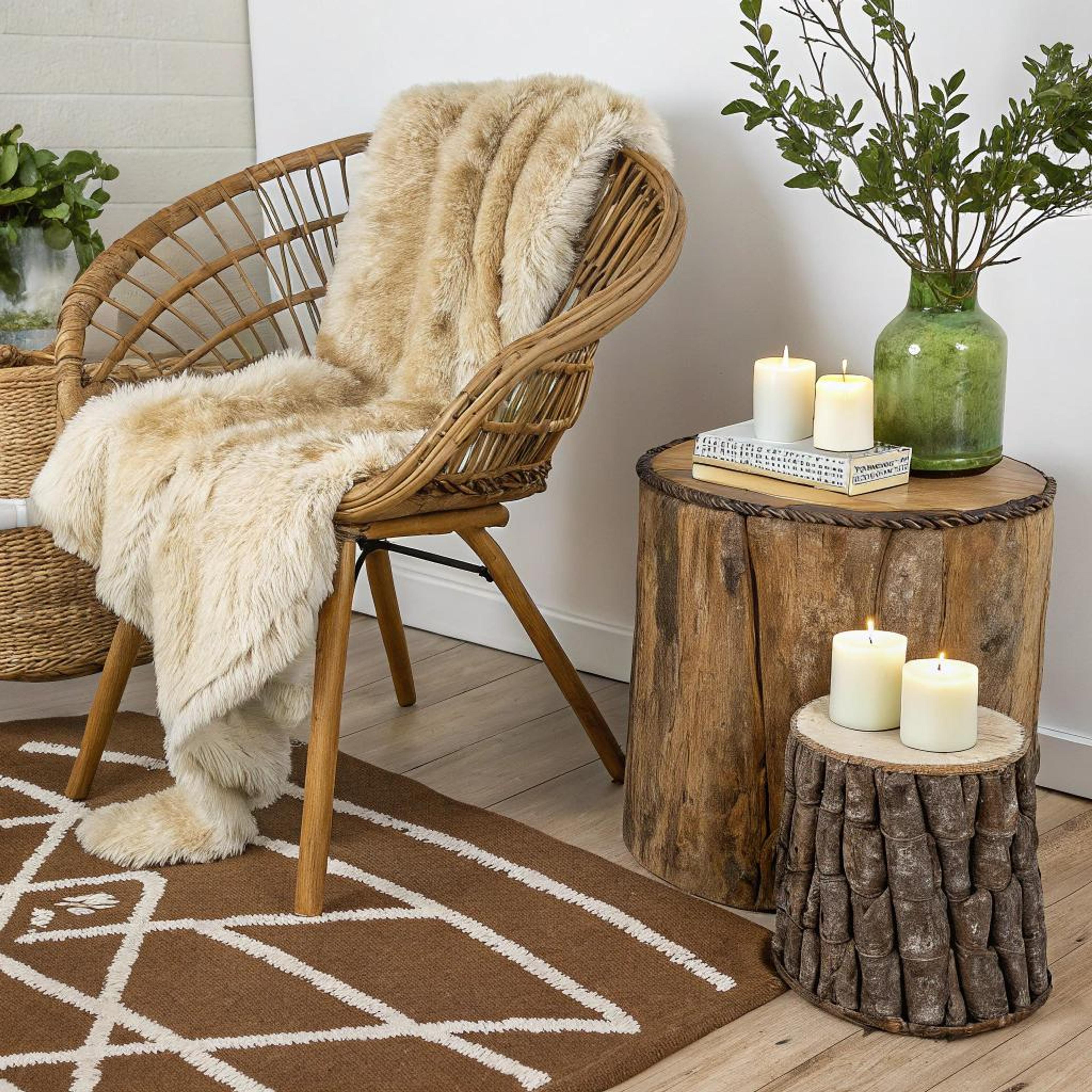 Warme sfeer met natuurlijke elementen