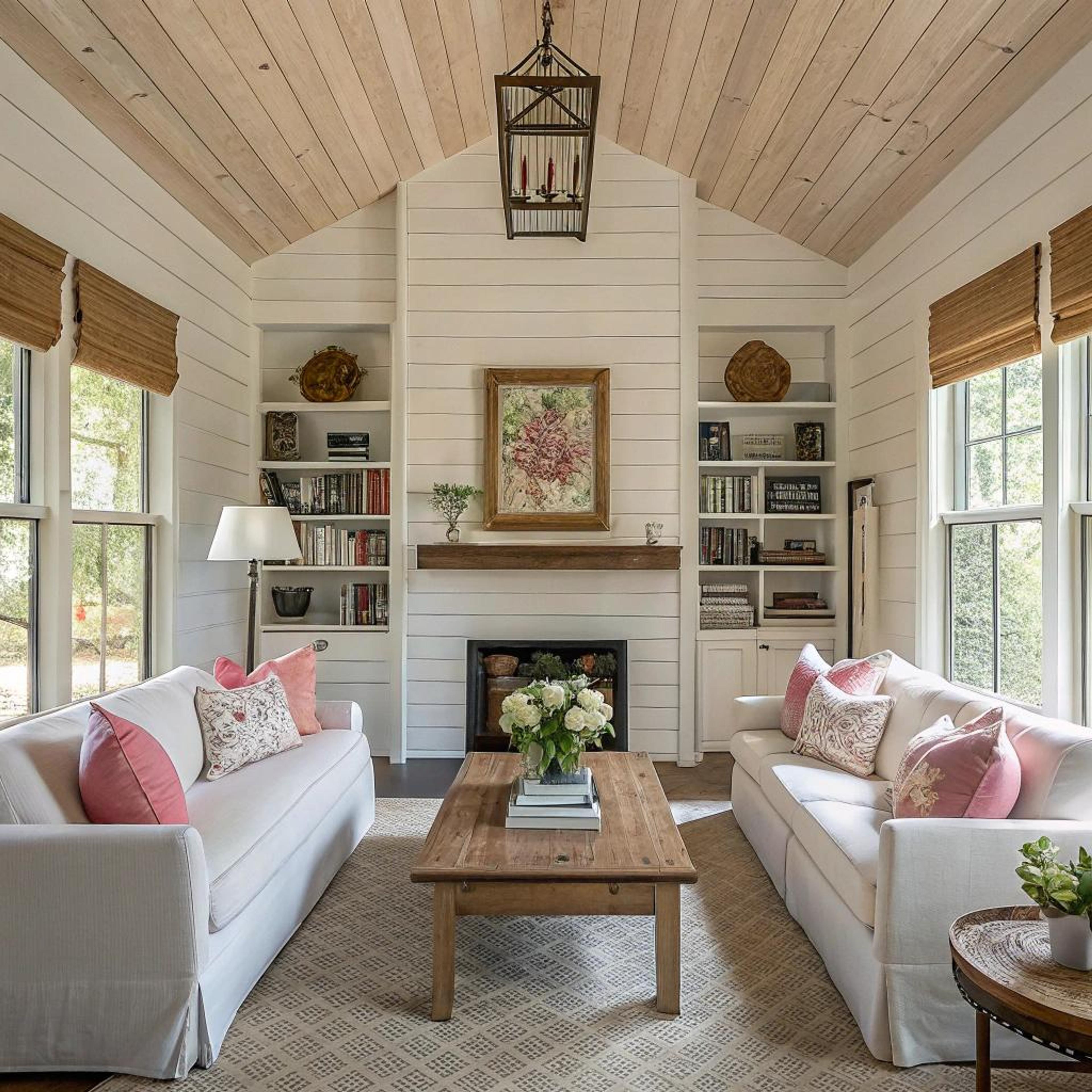 Bloemrijke kussens op wit