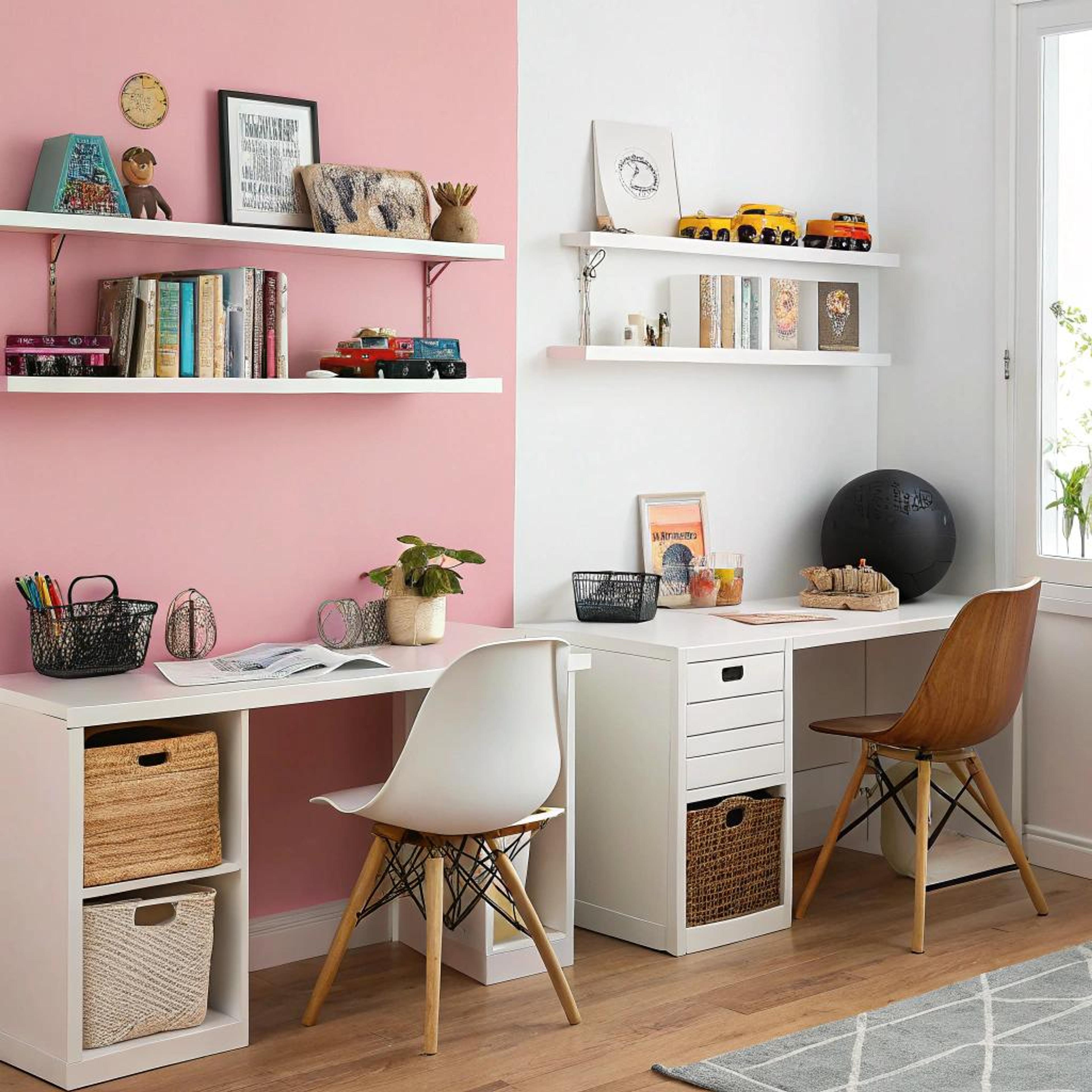 Roze en witte speelhoek