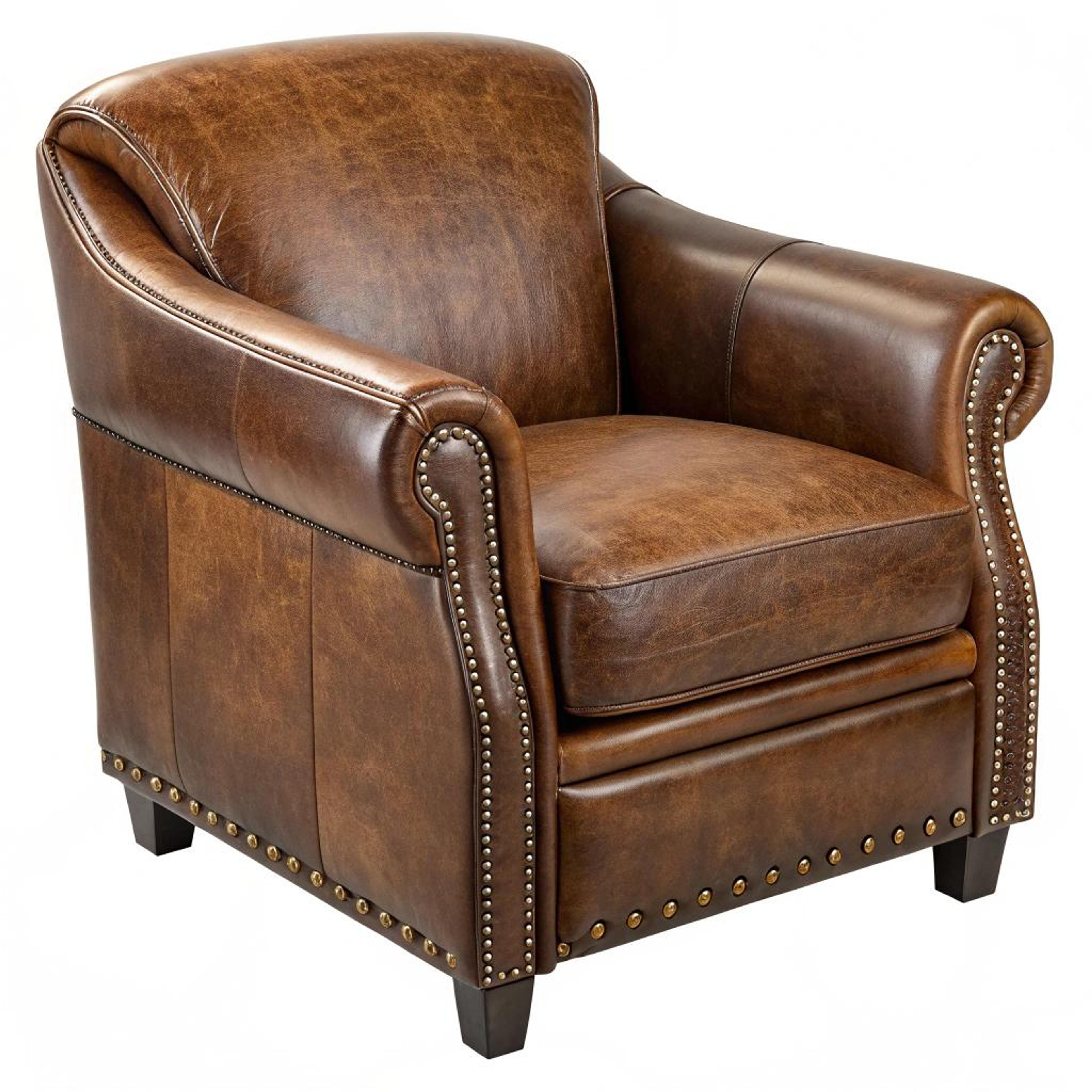 Vintage clubfauteuil in bruin