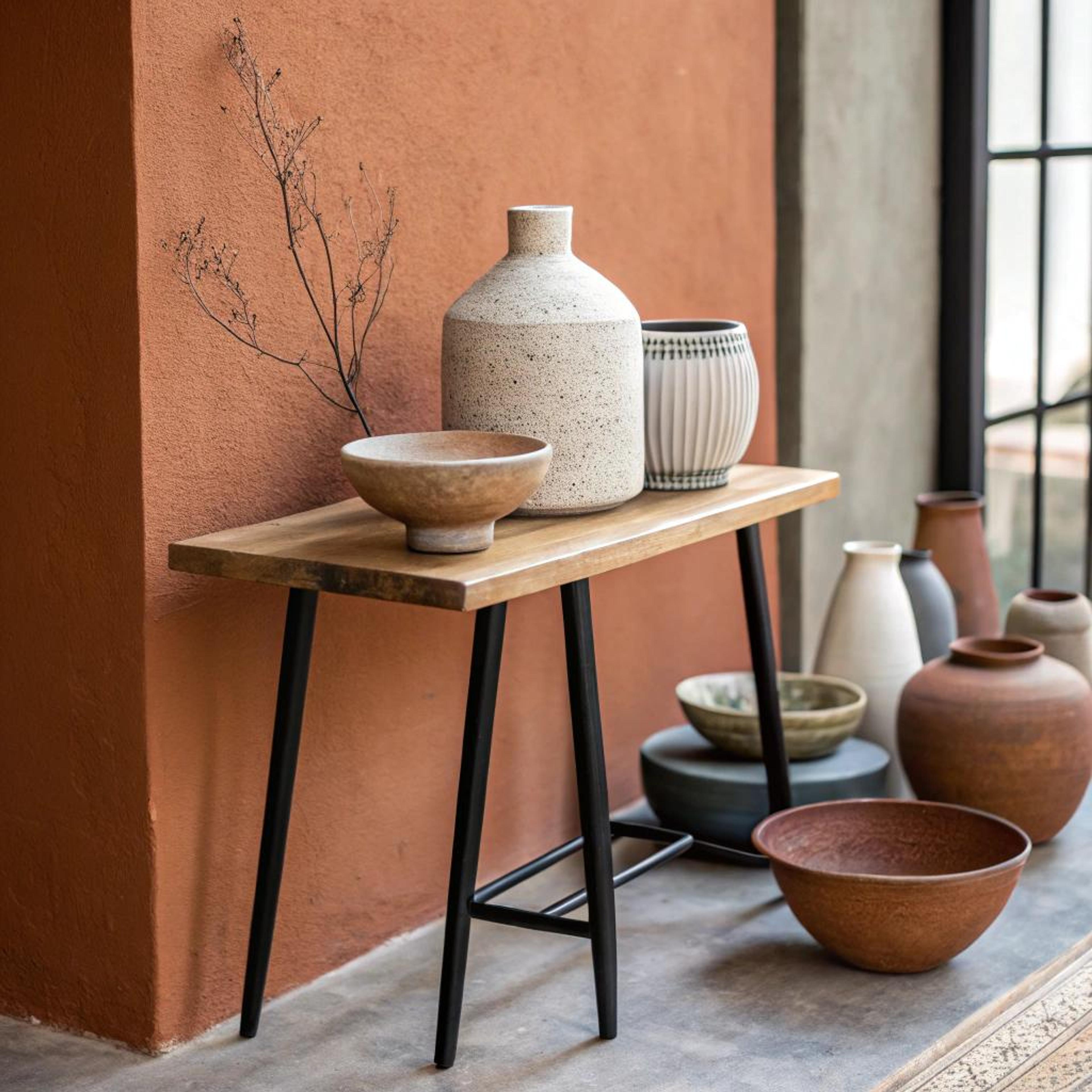 Keramiek in aardse tinten