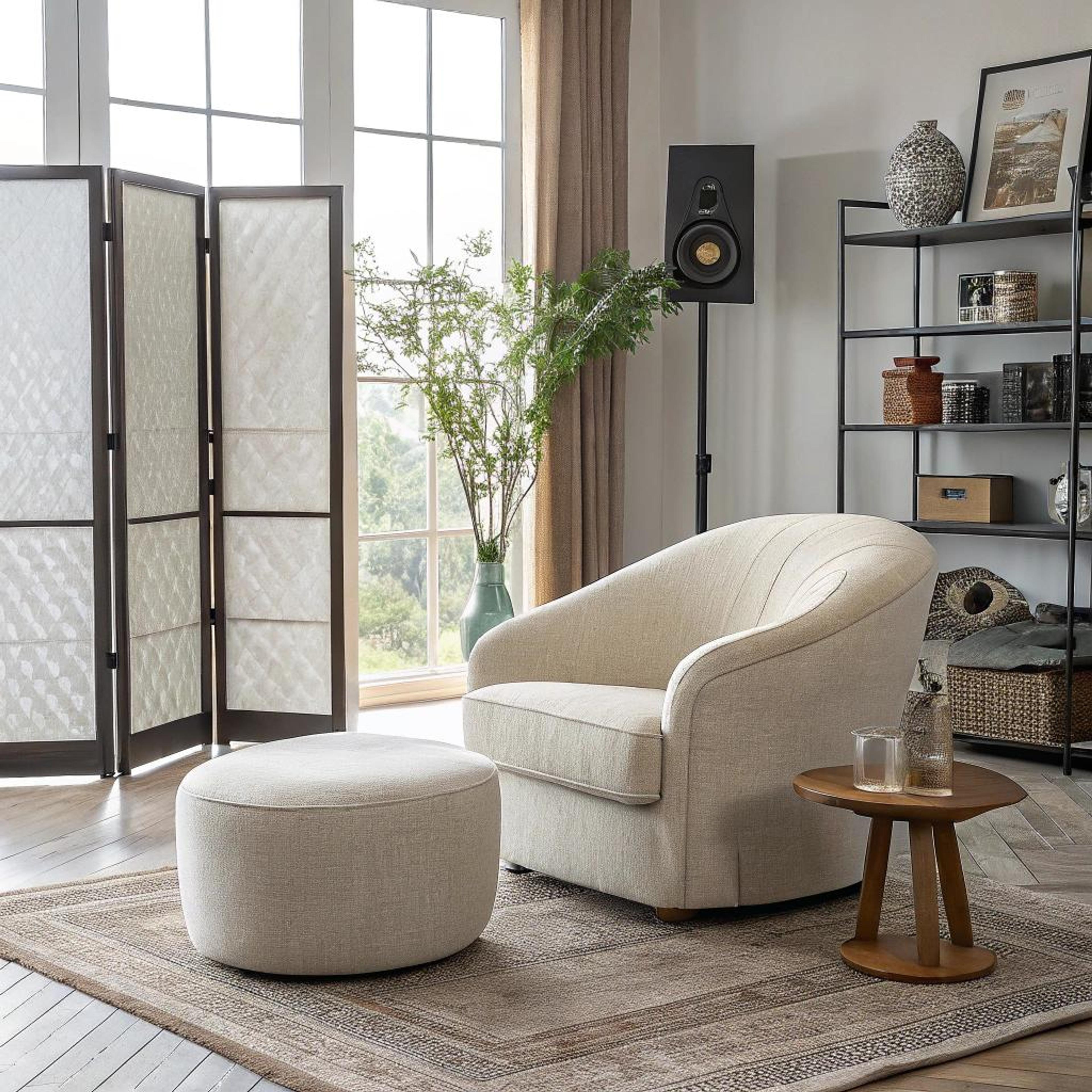 Harmonieuze zithoek met draaifauteuil