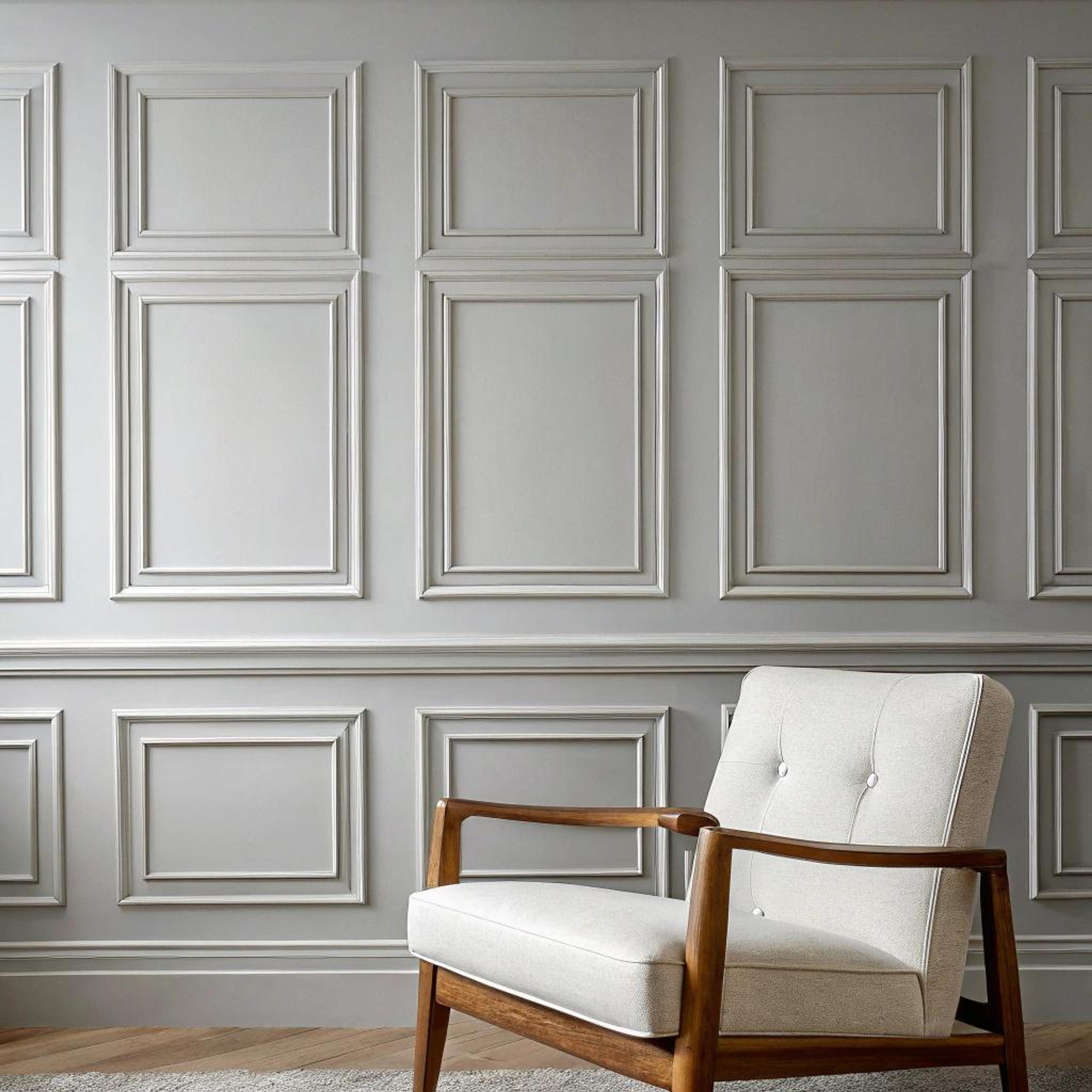 Harmonie van panelen en stoel