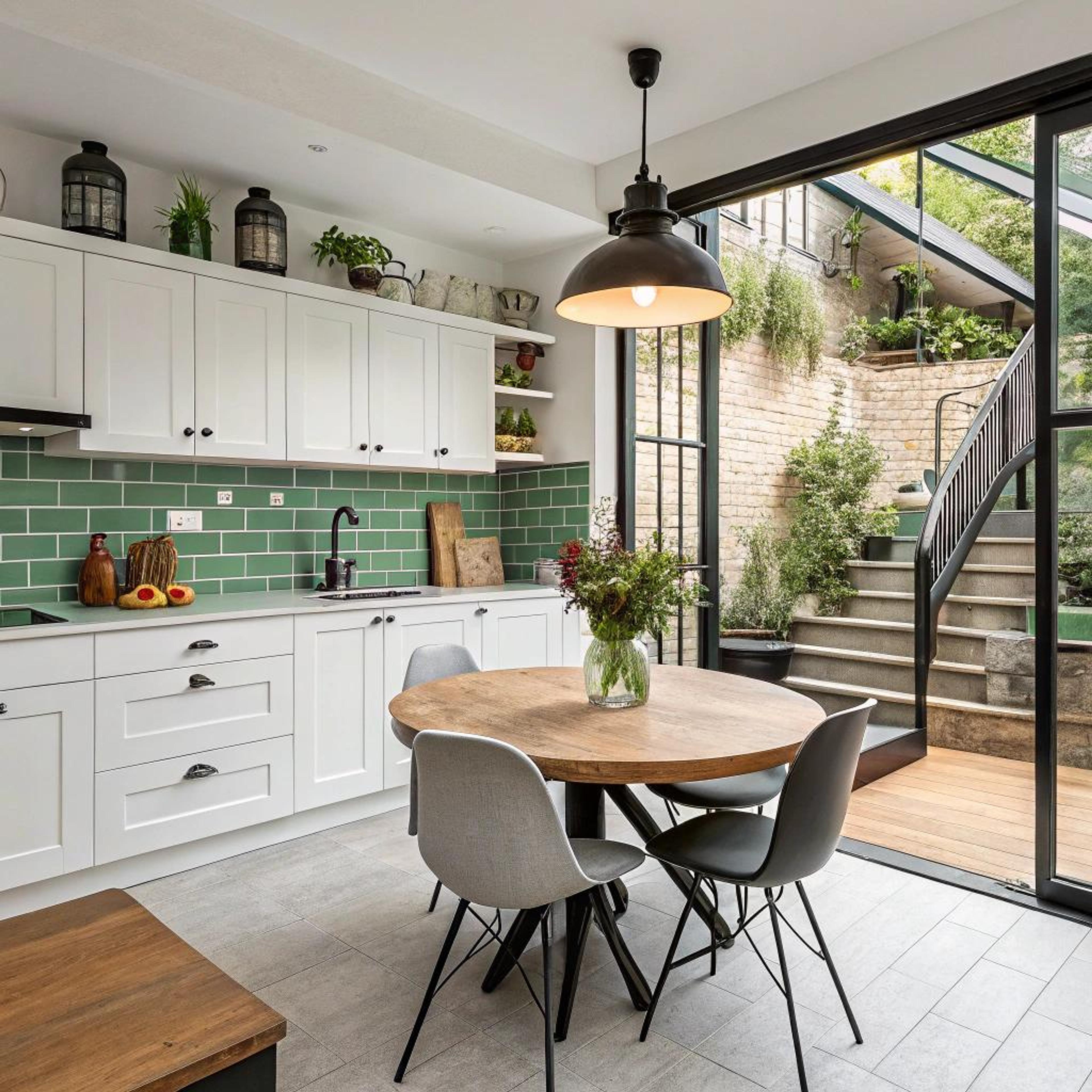 Groene tegels als eyecatcher