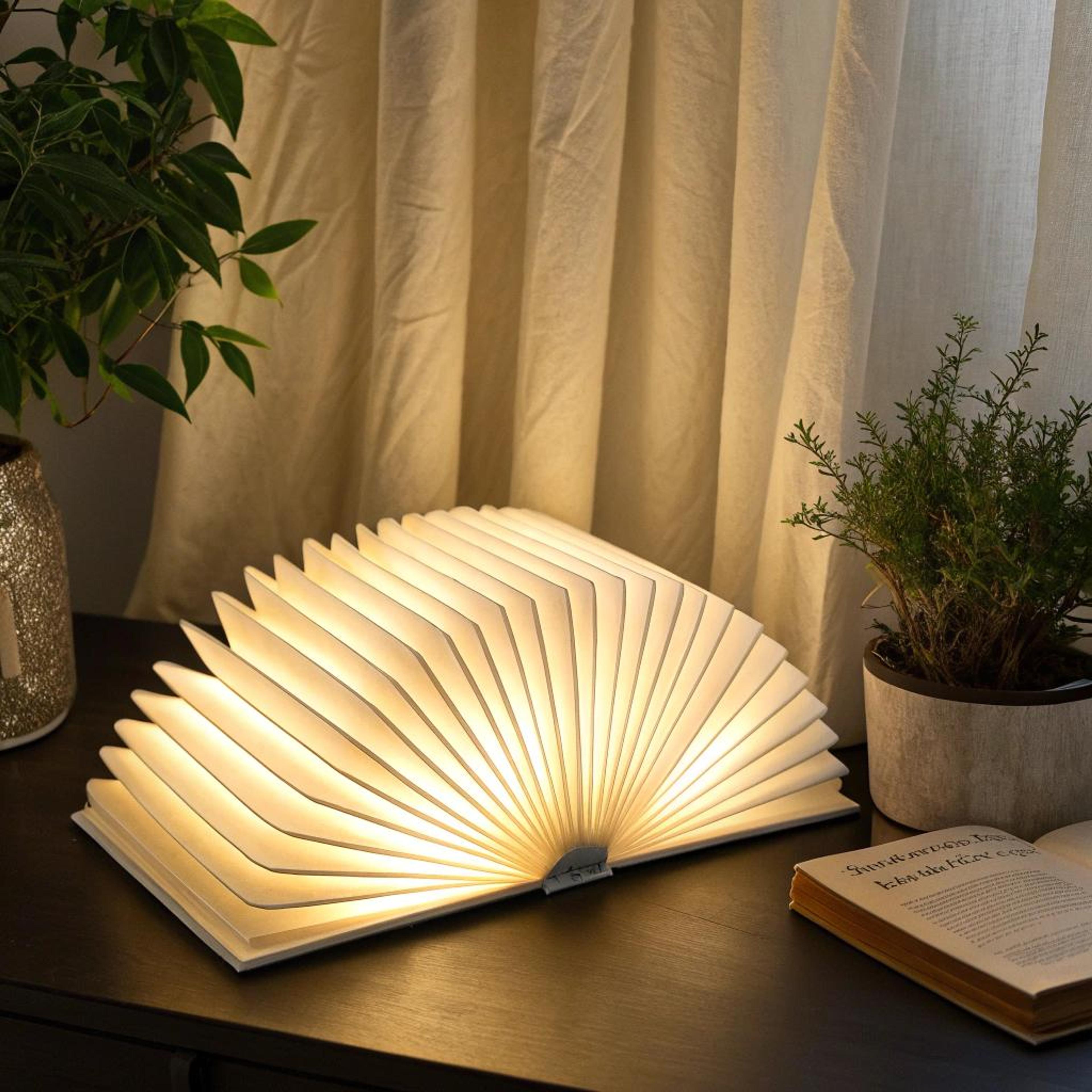Warm sfeerlicht met boeklamp